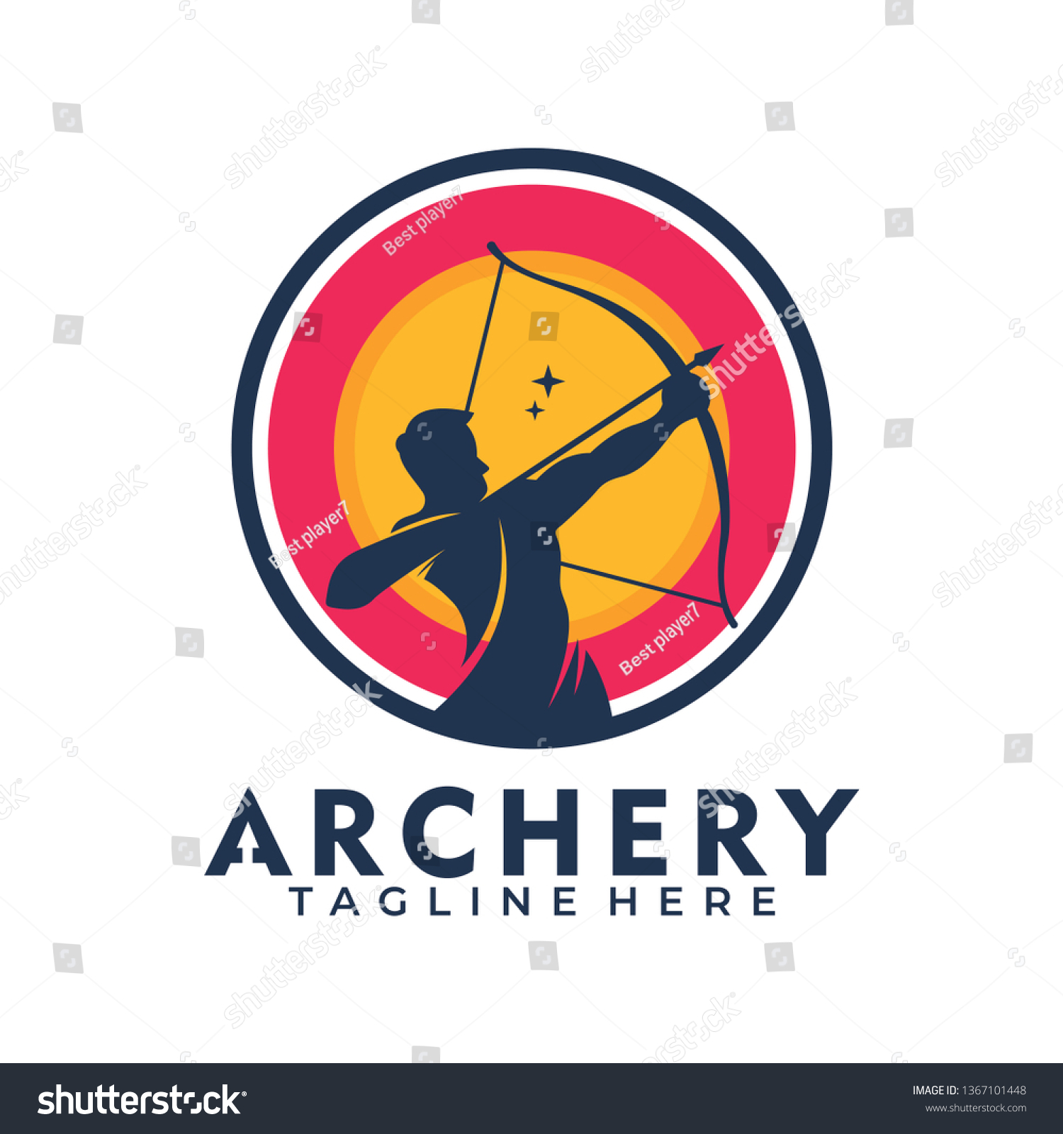 Archery Logo Icon Stock Vector (Royalty Free) 1367101448 | Shutterstock