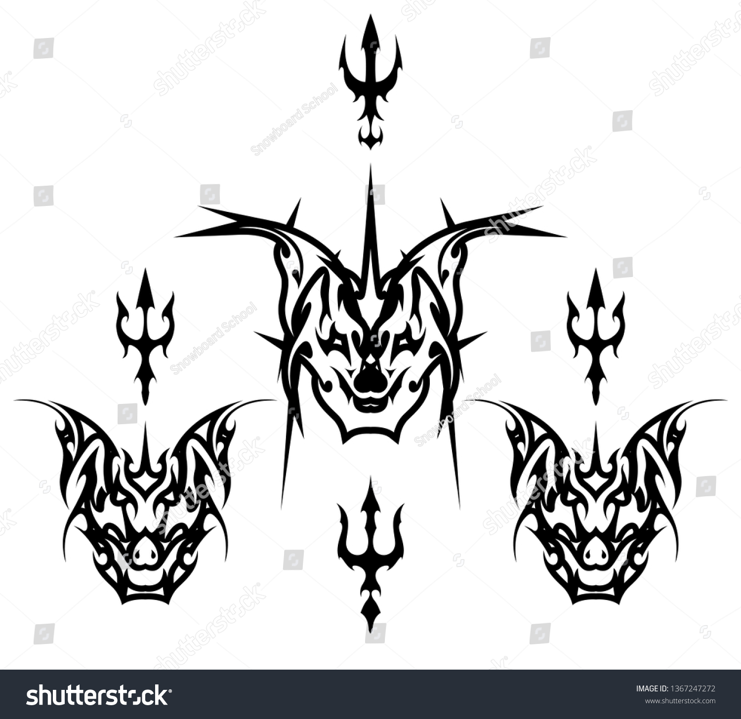 Pitchforks Smiley Faces Stock Vector Royalty Free Shutterstock