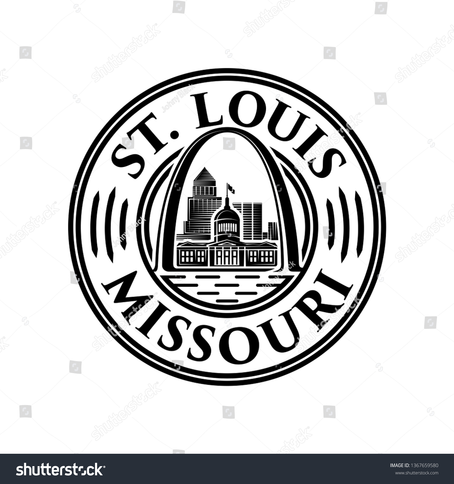 St Louis Logo Saint Louis Design Stock Vector (Royalty Free) 1367659580