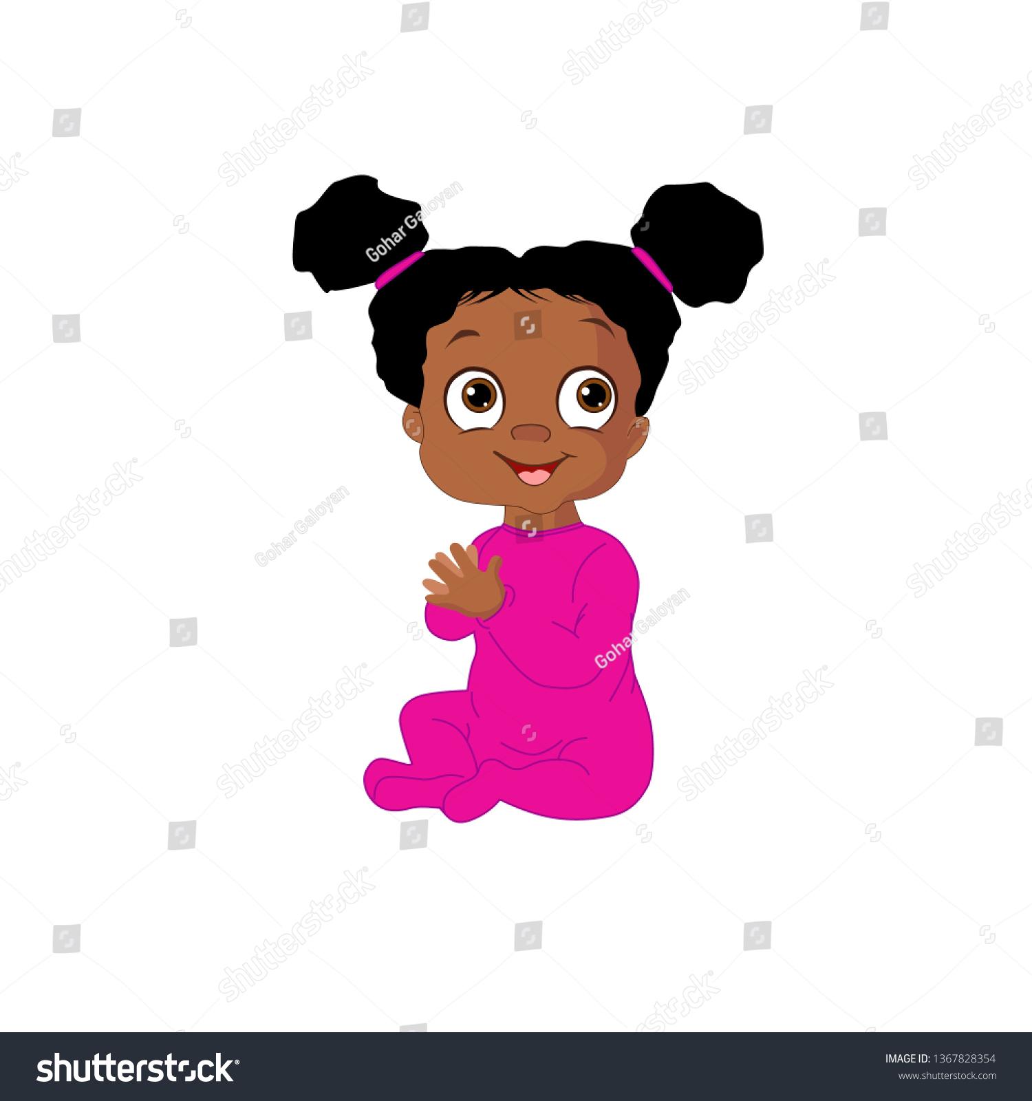 black baby clapping