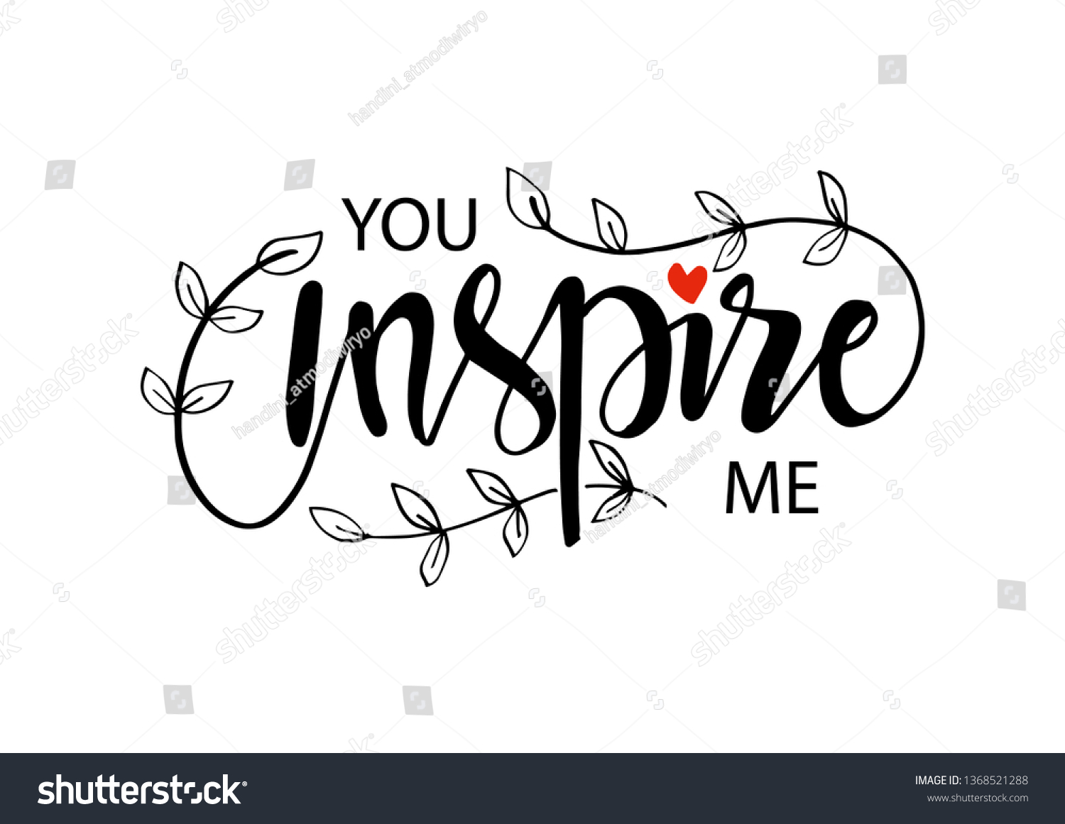 you-inspire-me-motivational-quote-stock-vector-royalty-free