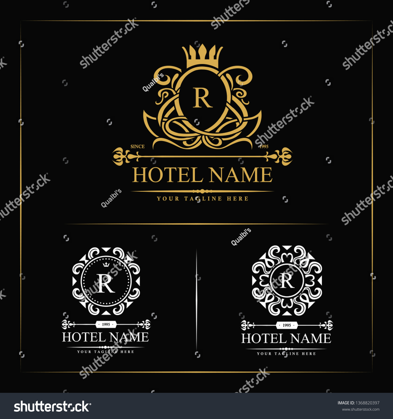 Latest Luxury Logos Template Vector Restaurant Stock Vector (Royalty ...