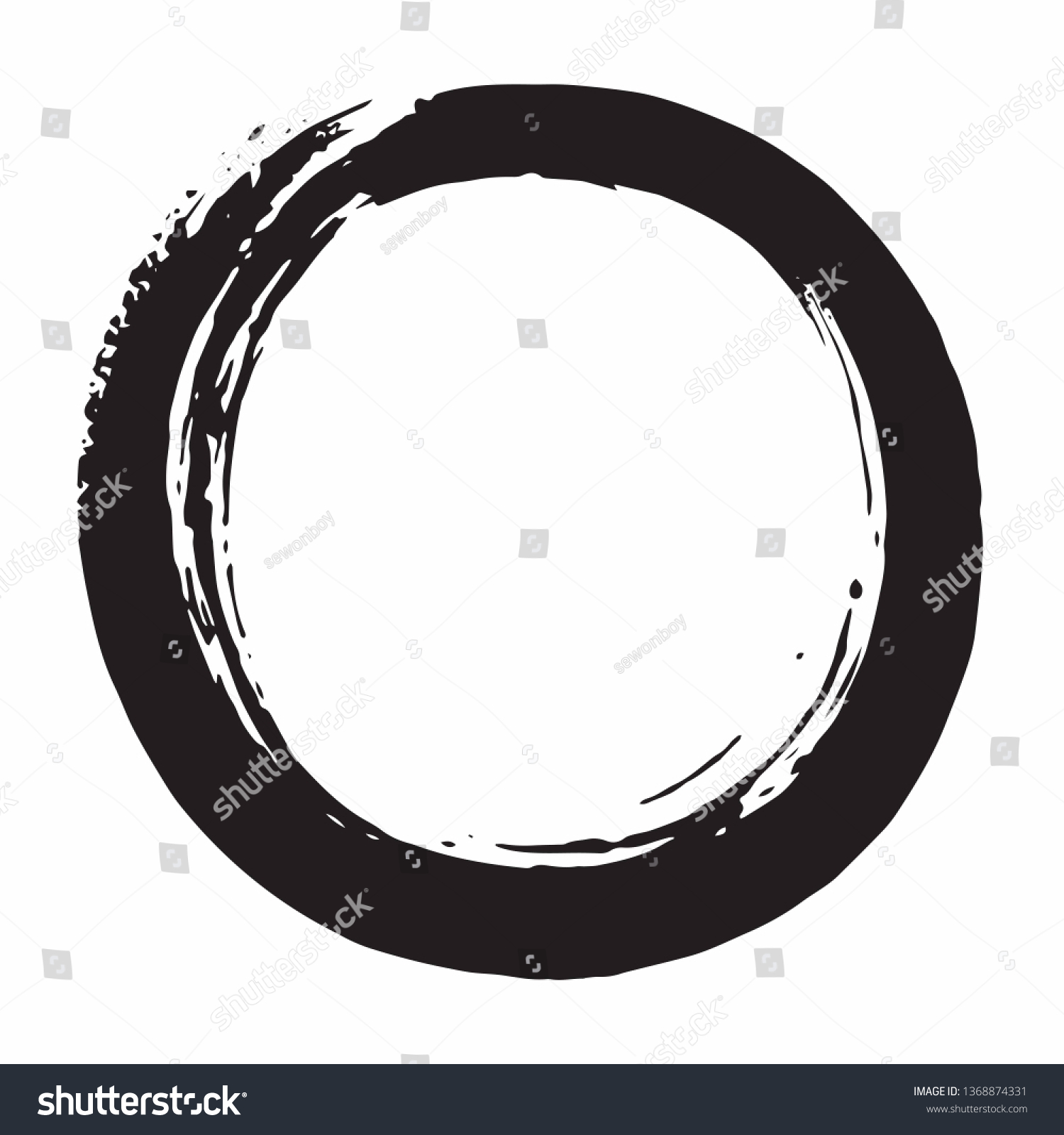 Japanese Enso Zen Circle Brush Paint Stock Vector (Royalty Free ...