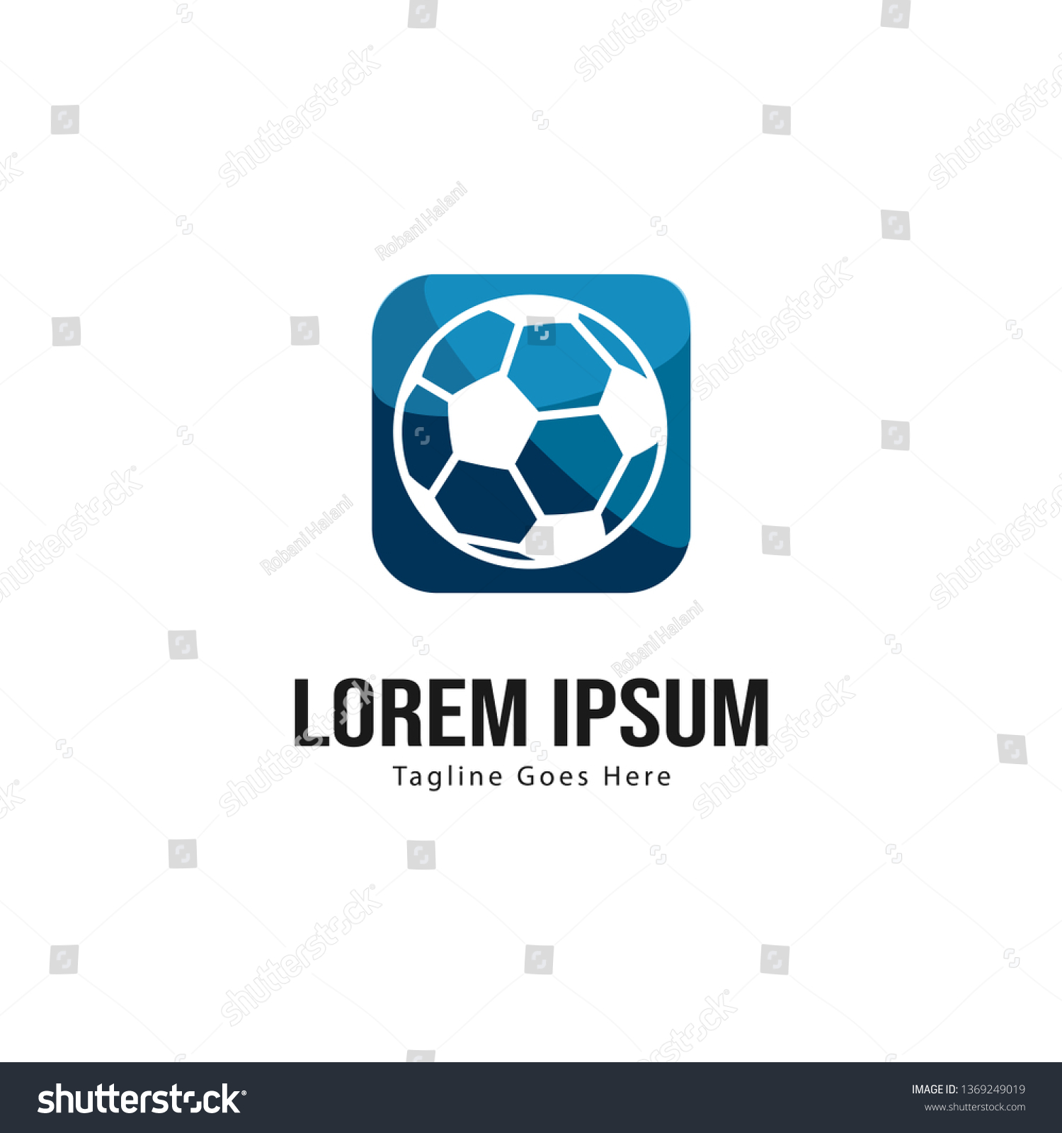 Football Logo Template Design Football Logo Stock Vector (Royalty Free ...