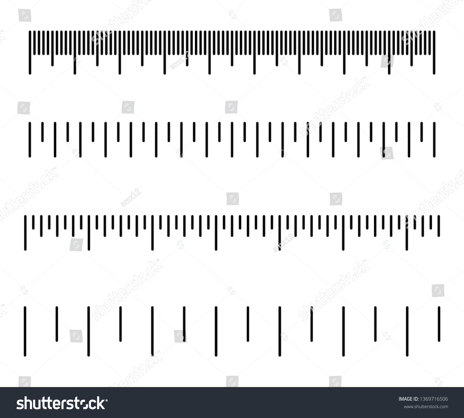 Measuring Scale Different Units Measurement Vector Stock Vector ...