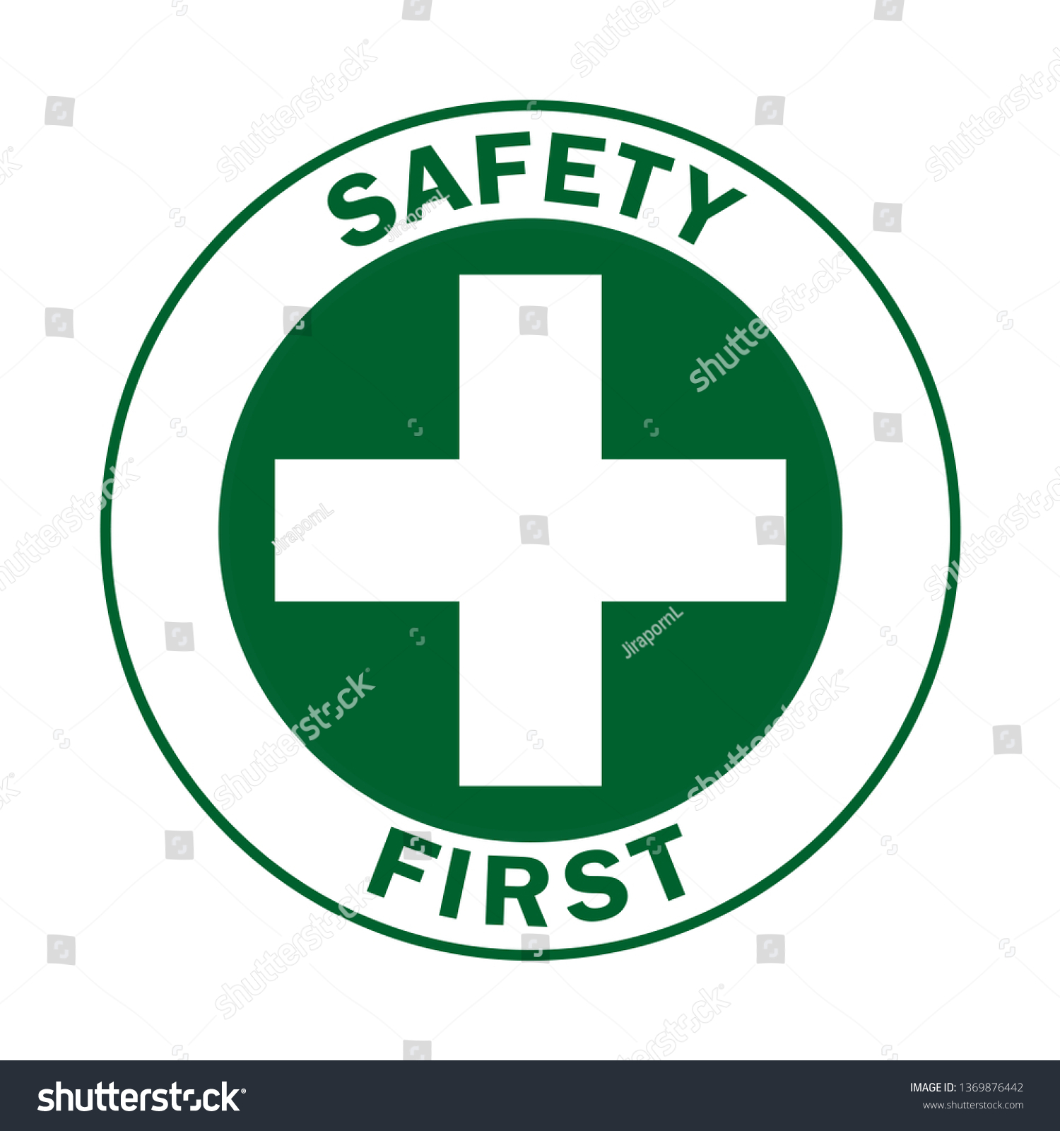 Safety Symbols First Signs Work Safety Stock Vector (Royalty Free ...