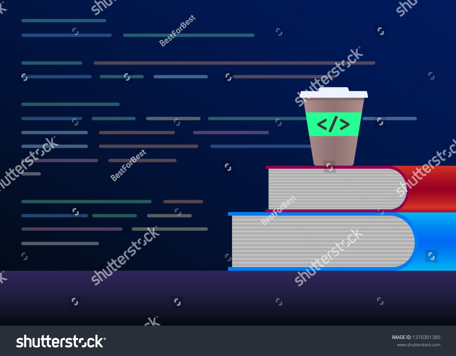Programming Code Learning Coding Learn Flat Stock Vector (Royalty Free ...