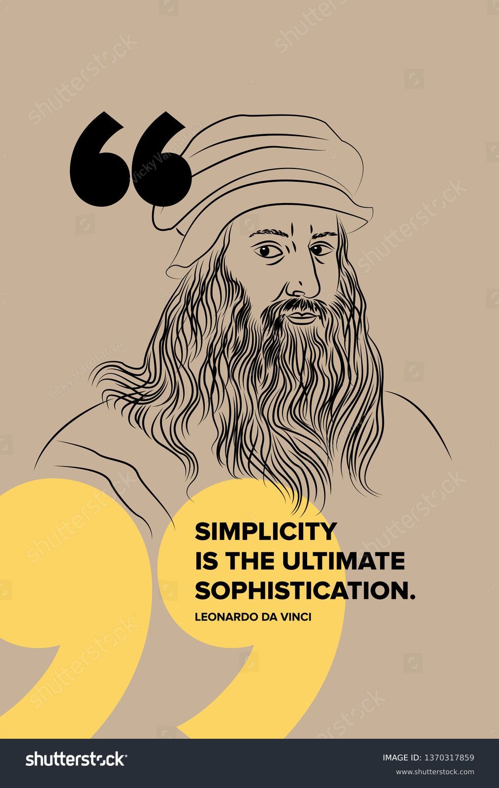 Leonardo Da Vinci Vector Sketch Illustration Stock Vektorgrafik