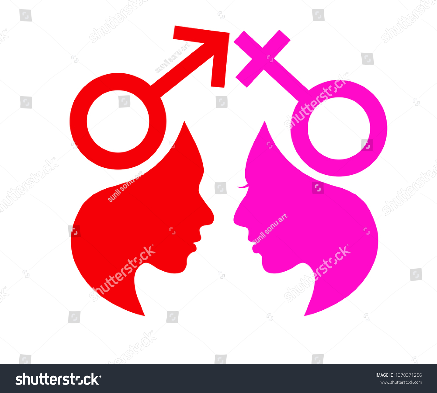 Male Female Sex Logo Symbol Vector Stock Vector Royalty Free 1370371256 Shutterstock 3900
