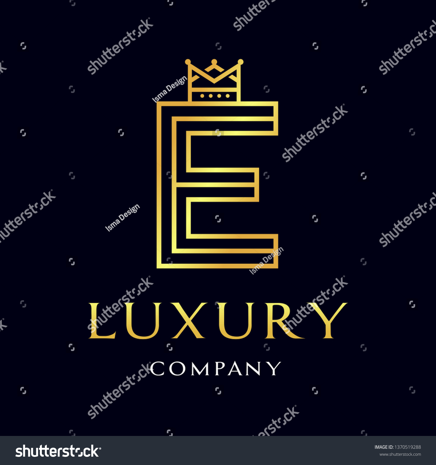 Letter E Crown Vector Logo Template Stock Vector (royalty Free 