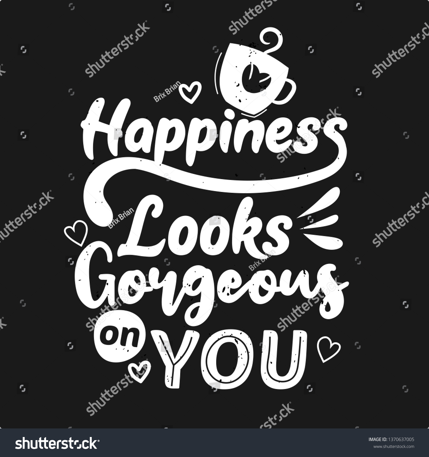 happiness-looks-gorgeous-on-you-premium-stock-vector-royalty-free