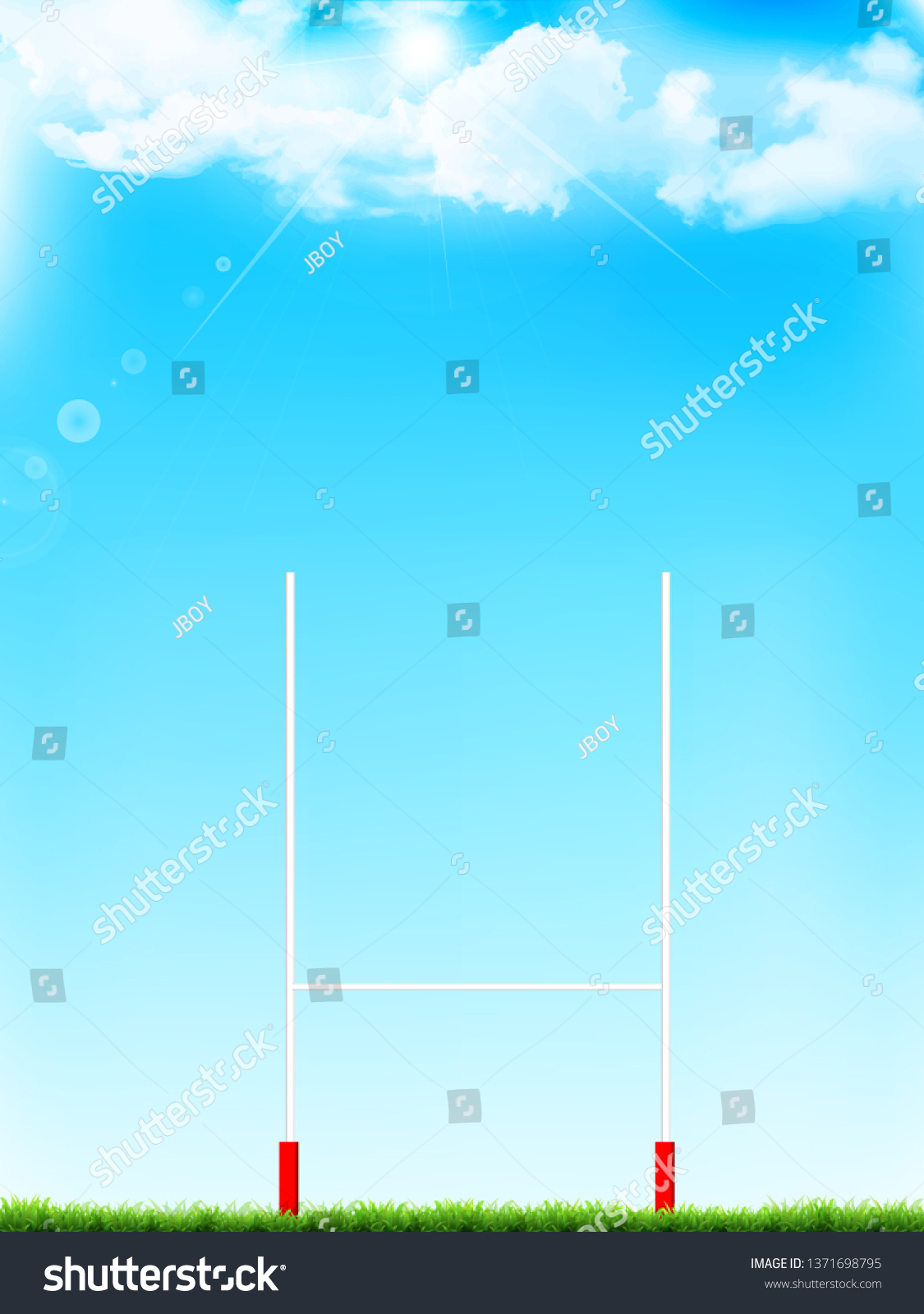 Rugby Pole Sports Background Stock Vector (Royalty Free) 1371698795 ...