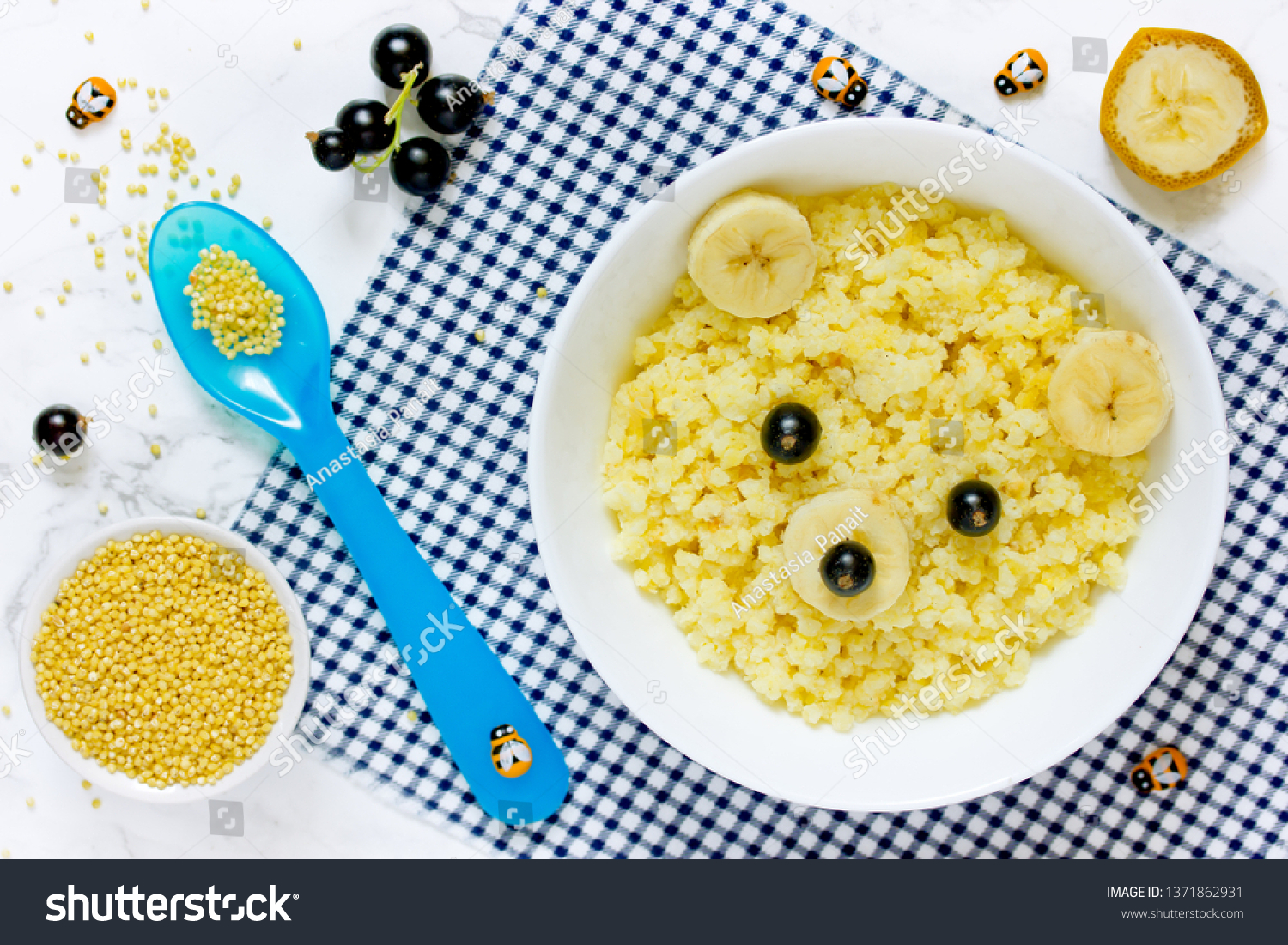 Cartoon Millet porridge