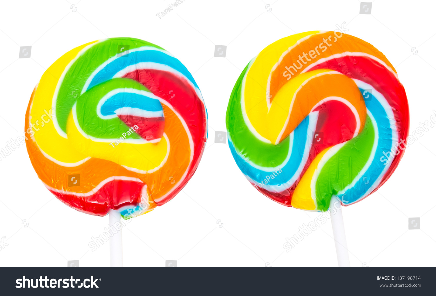 Lollipop Candies Isolated On White Background Stock Photo 137198714 ...