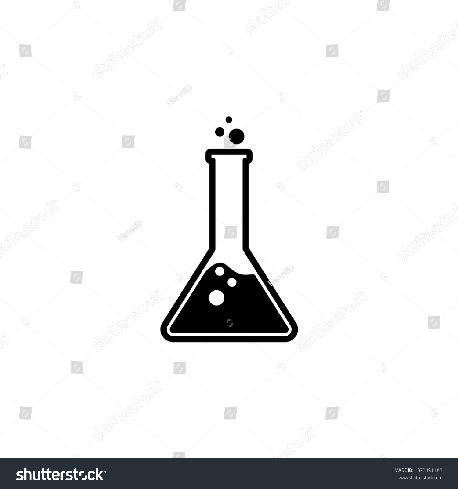 Flask Erlenmeyer Lab Icon Vector Stock Vector (Royalty Free) 1372491188 ...