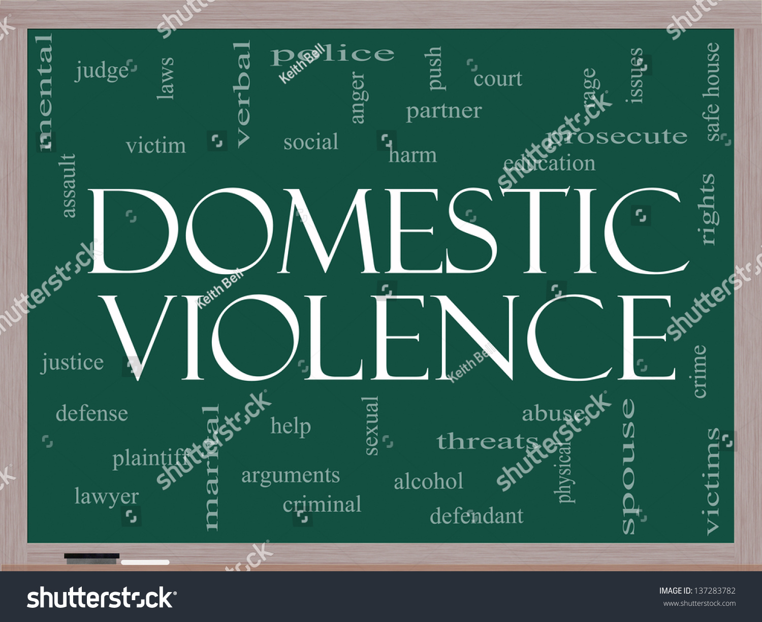 Domestic Violence Word Cloud Concept On Stock Illustration 137283782 ...