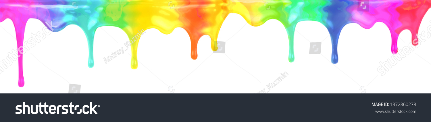 Drip Spectrum Color Paint Isolated Clipping Stock Illustration ...