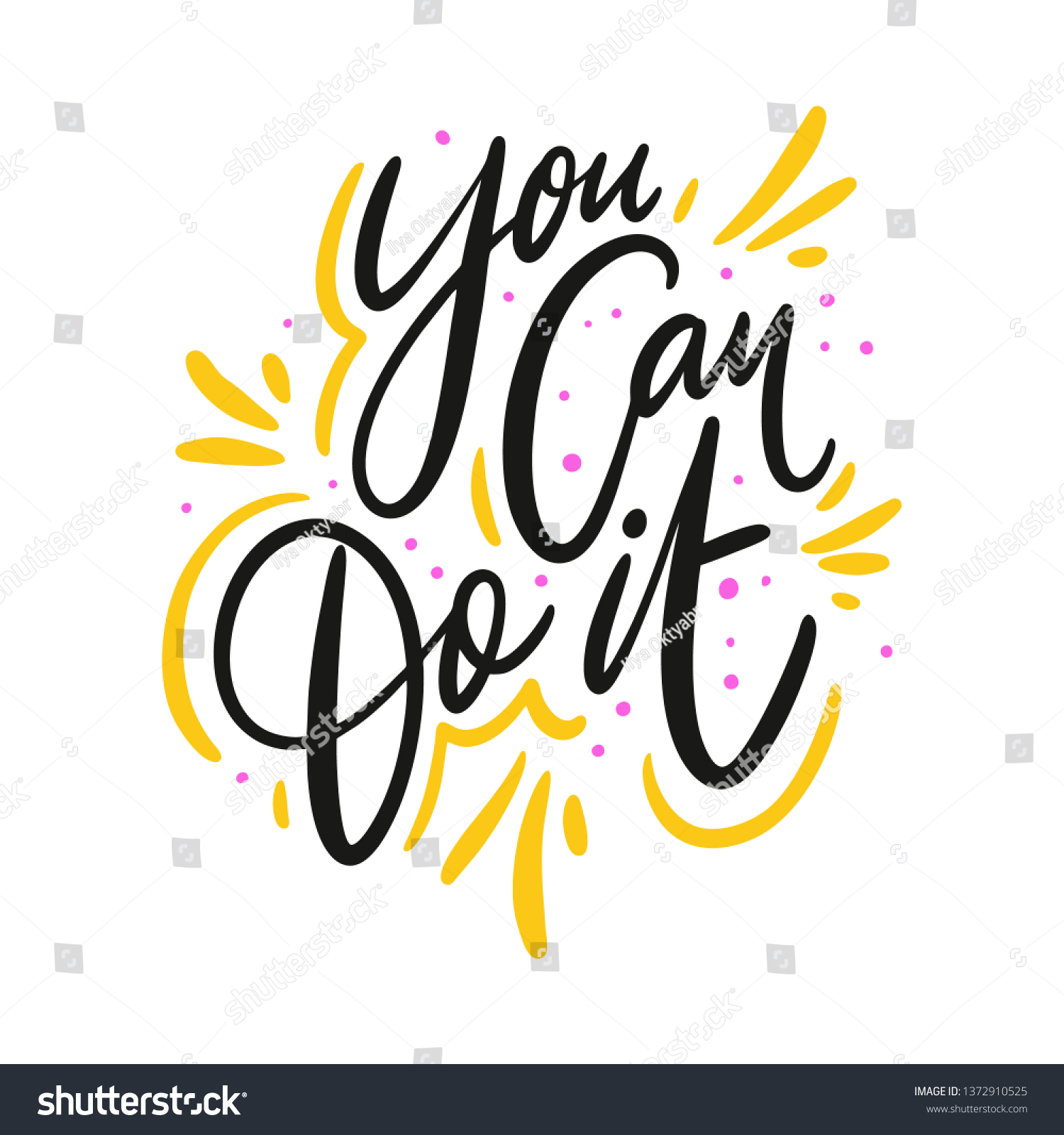 You Can Do Hand Drawn Vector Stock Vector (Royalty Free) 1372910525 ...