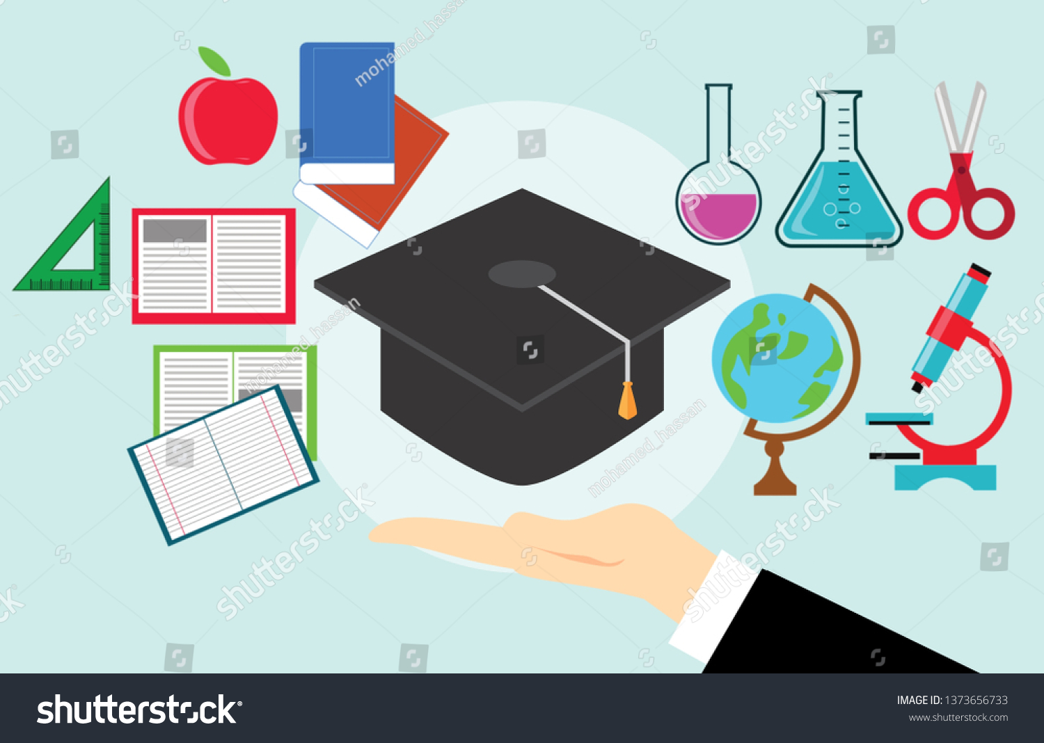 Graduation Cap Illustration Stock Illustration 1373656733 Shutterstock Graduation Cap Illustration Stock Illustration 1373656733 Shutterstock