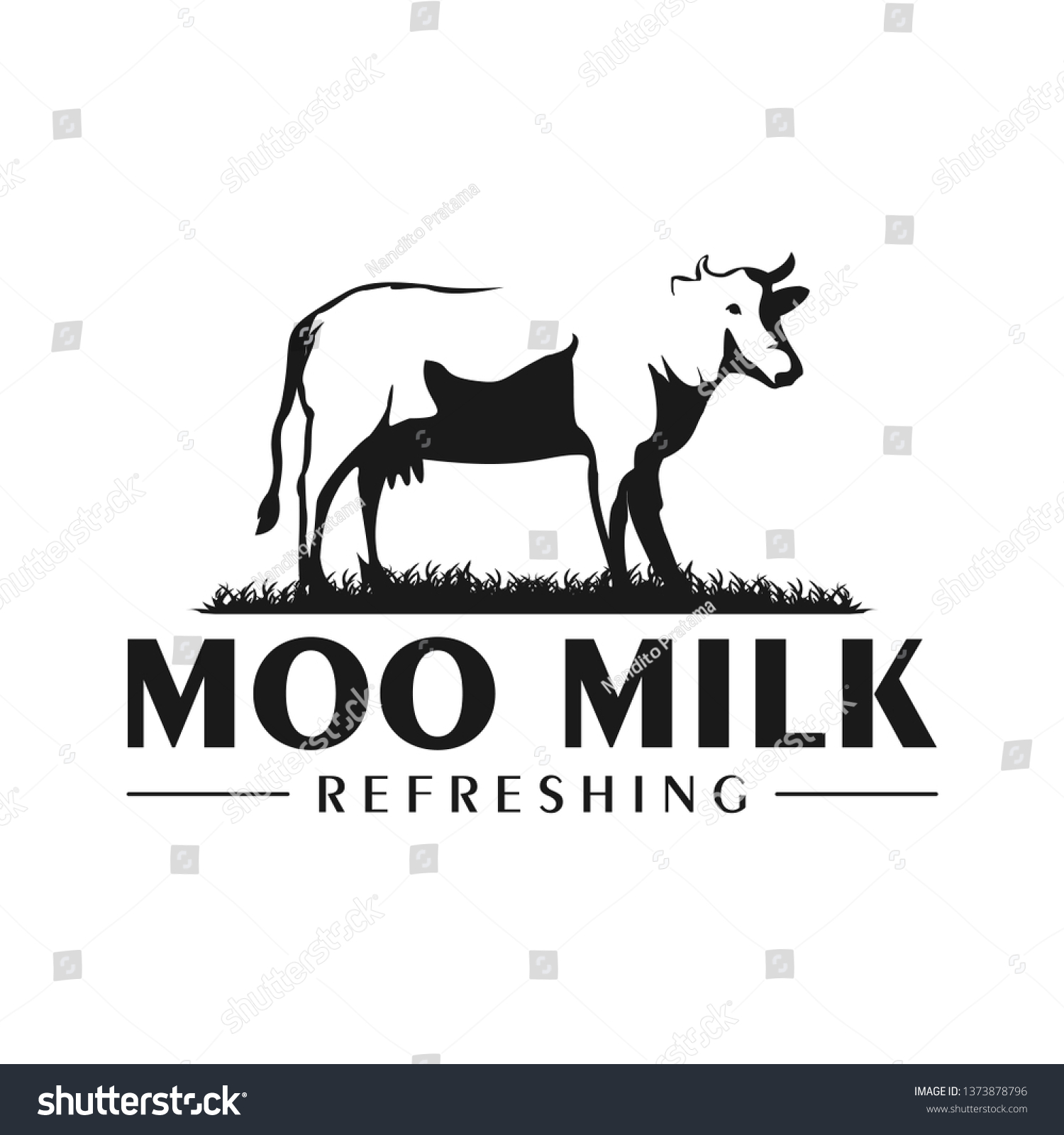 Cows Milk Logo Design Stock Vector (Royalty Free) 1373878796 | Shutterstock