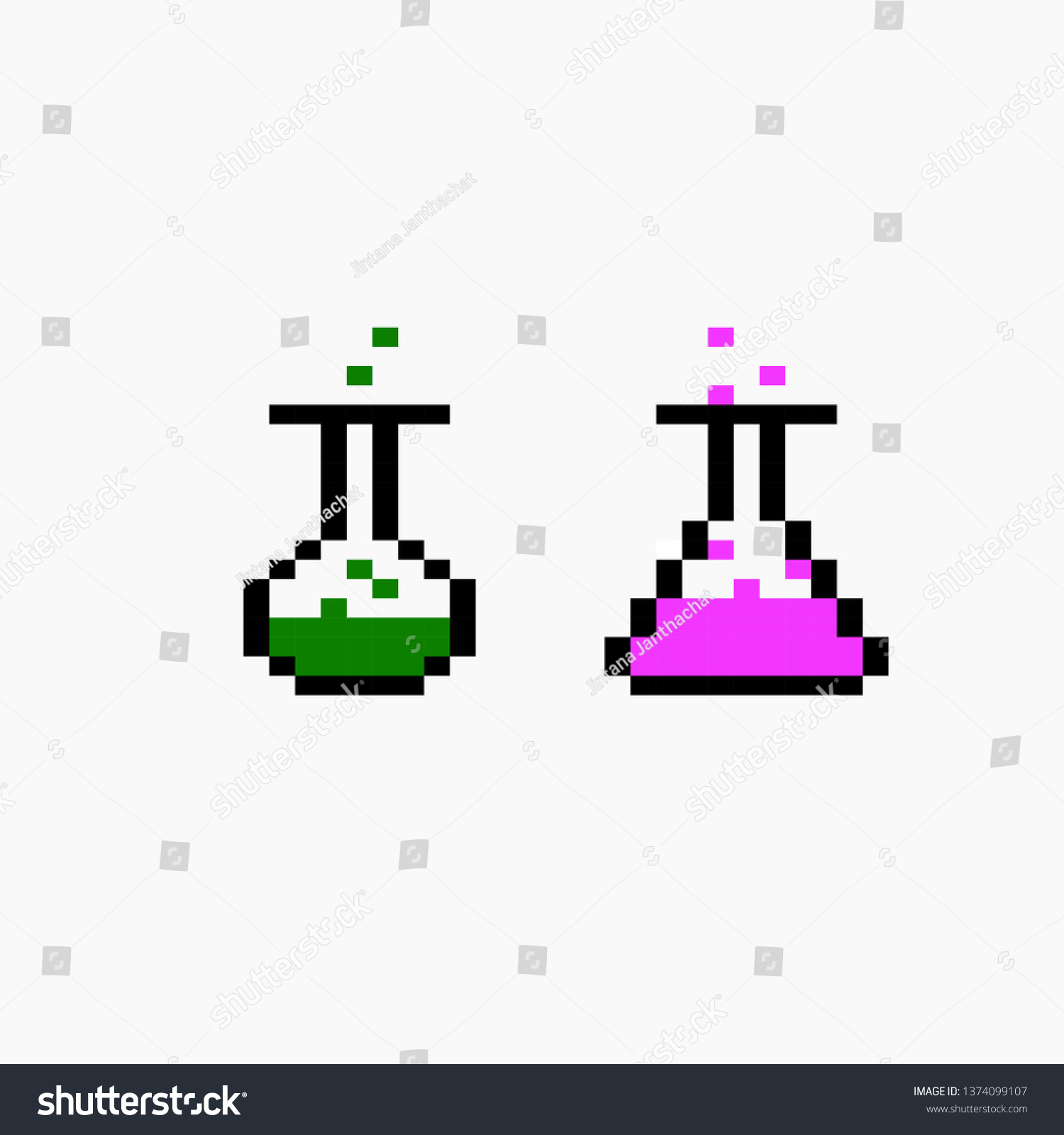 Pixel Art Potion Stock Vector (Royalty Free) 1374099107 | Shutterstock