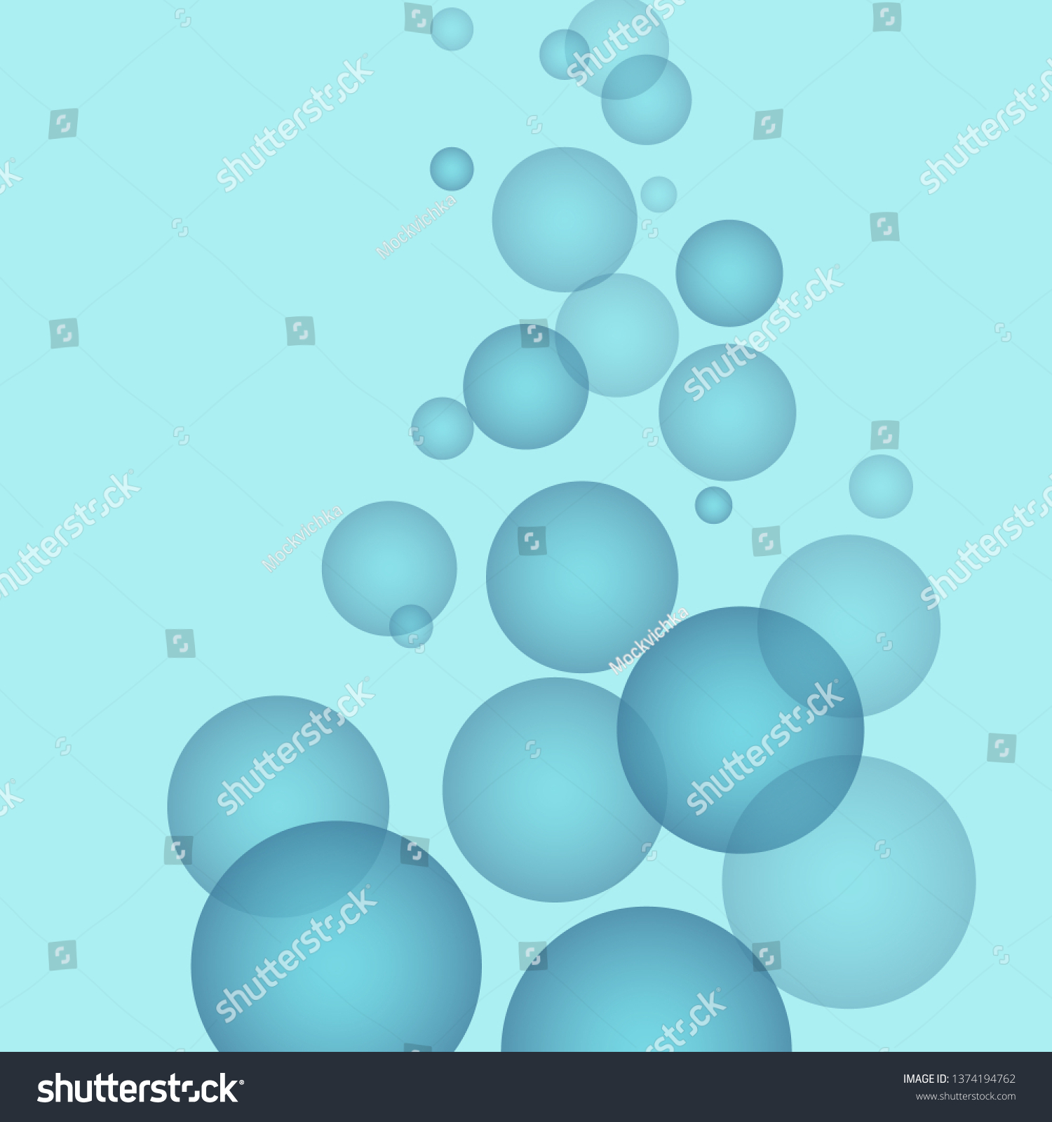 Water Vector Blue Circles Stock Vector (royalty Free) 1374194762 