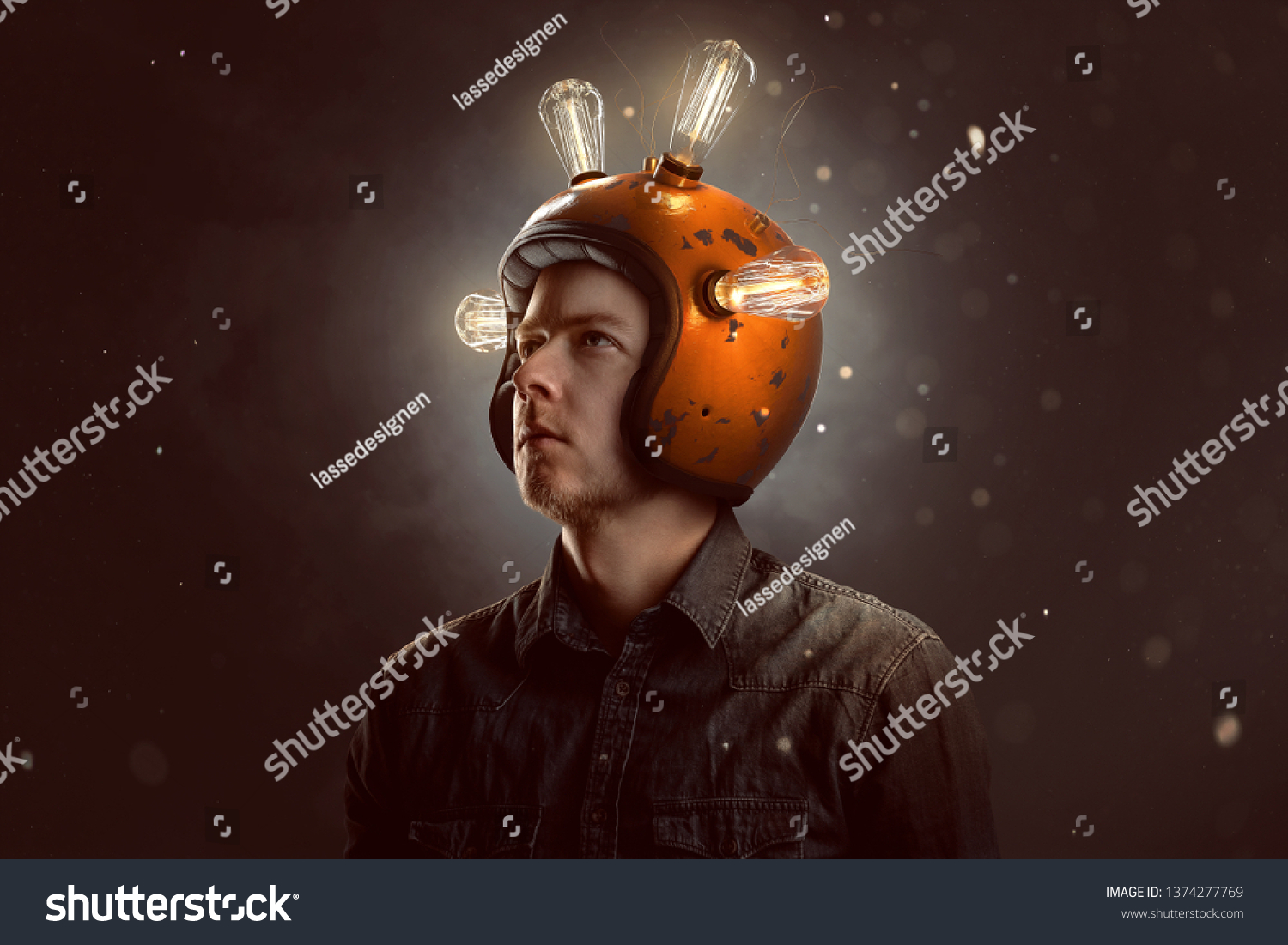 light bulb helmet