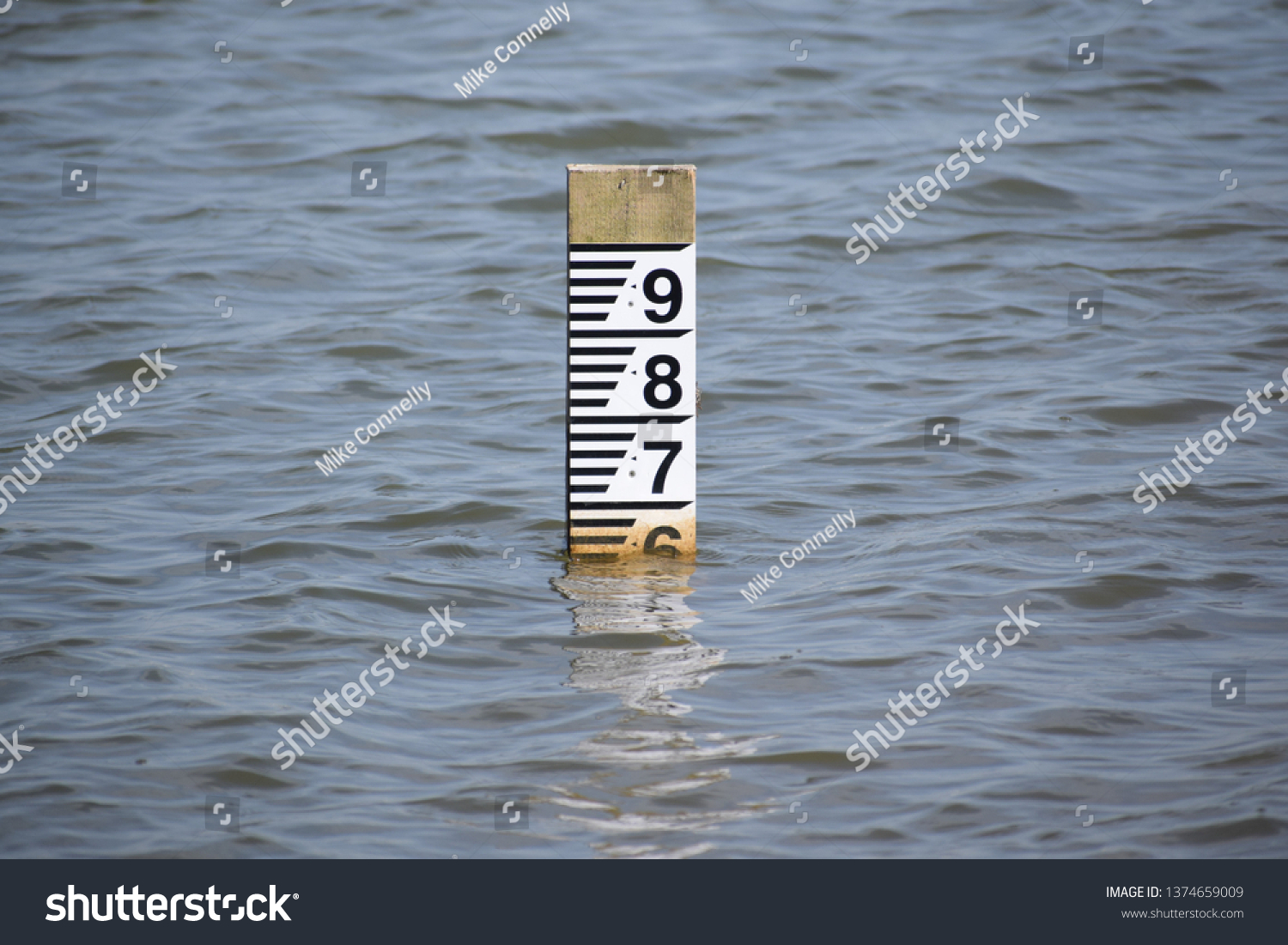 Water Depth Sign Stock Photo 1374659009 | Shutterstock