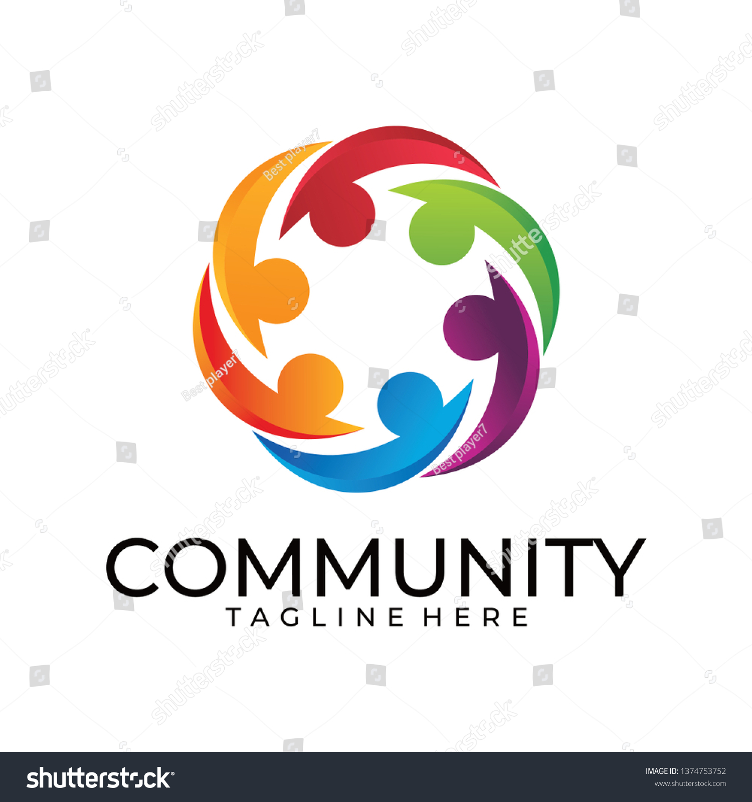 Community Logo Icon Stock Vector (Royalty Free) 1374753752 | Shutterstock