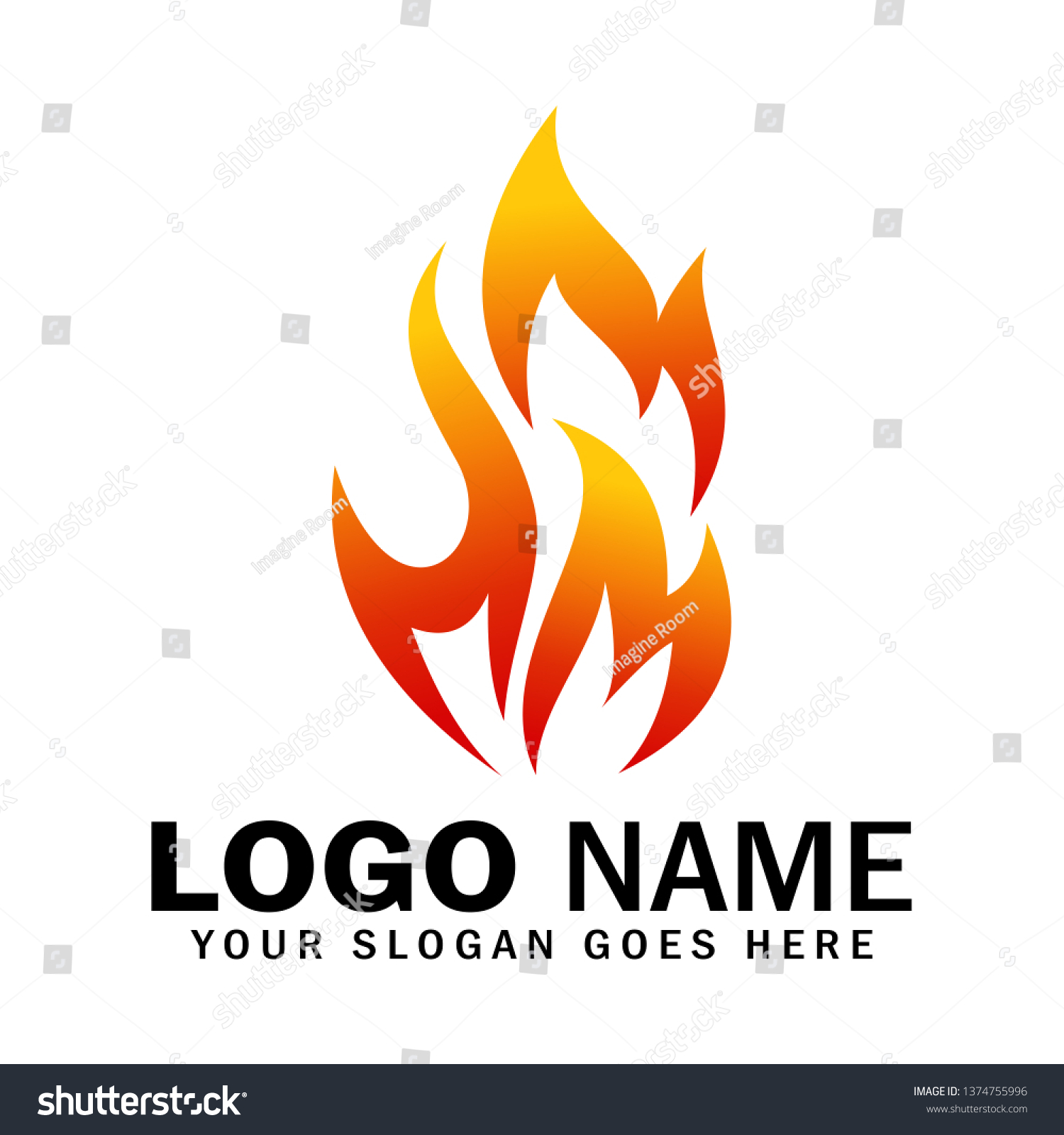 Fire Logo Movement Form Fireflameblaze Logo Stock Vector (Royalty Free ...