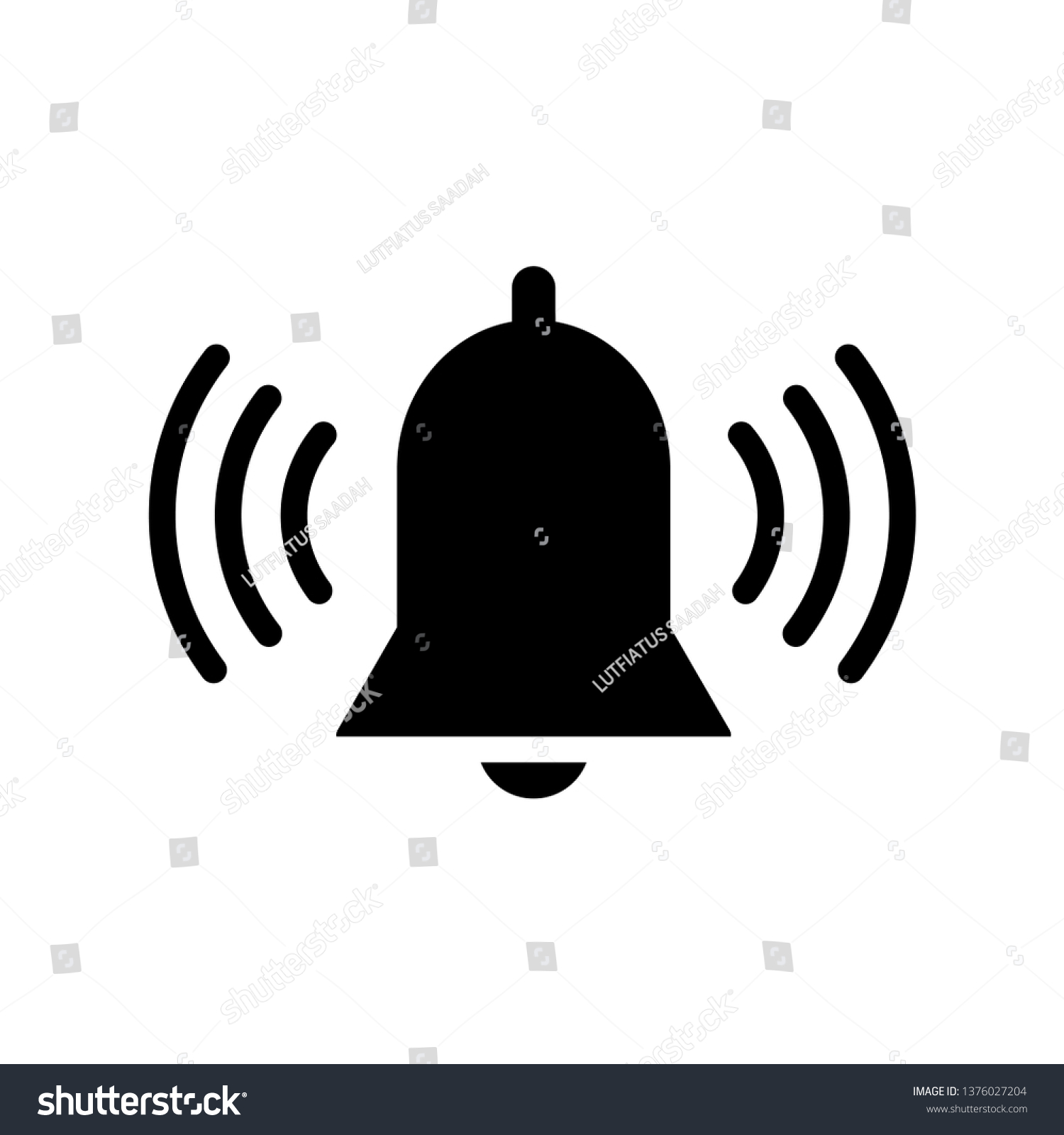 Alarm Bell Icon Vector Stock Vector (Royalty Free) 1376027204 ...