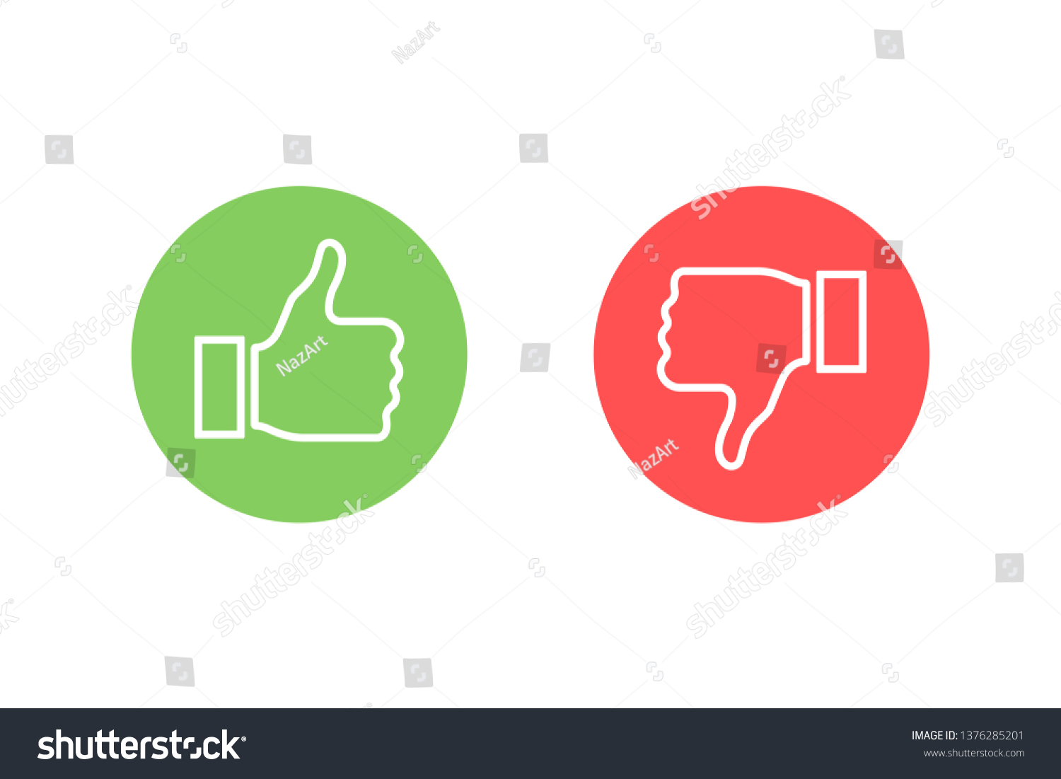 Thumbs Thumbs Down Like Dislike Vector Stock Vector (Royalty Free ...