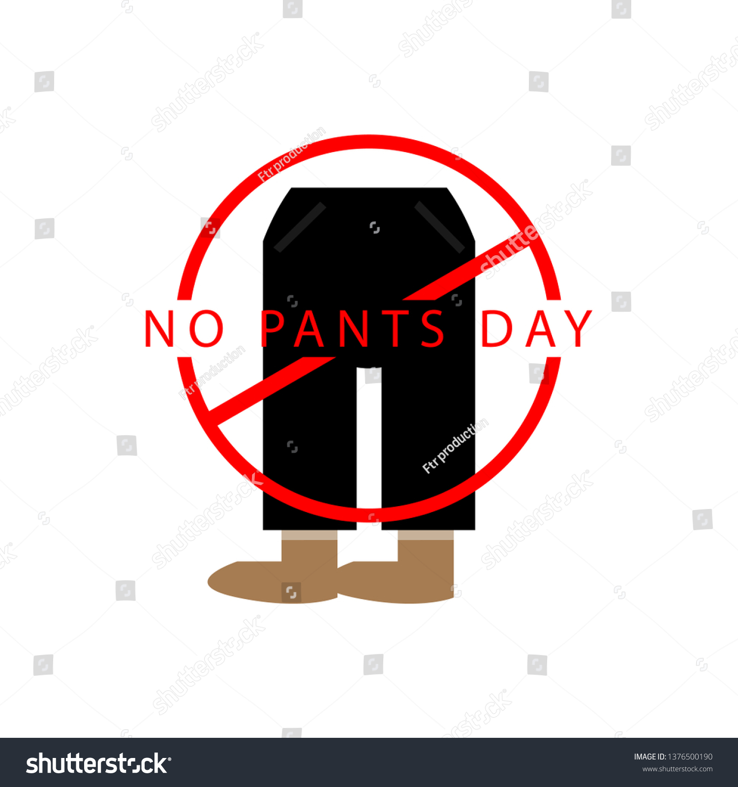 No Pants Day Vector Illustration เวกเตอร์สต็อก (ปลอดค่าลิขสิทธิ์