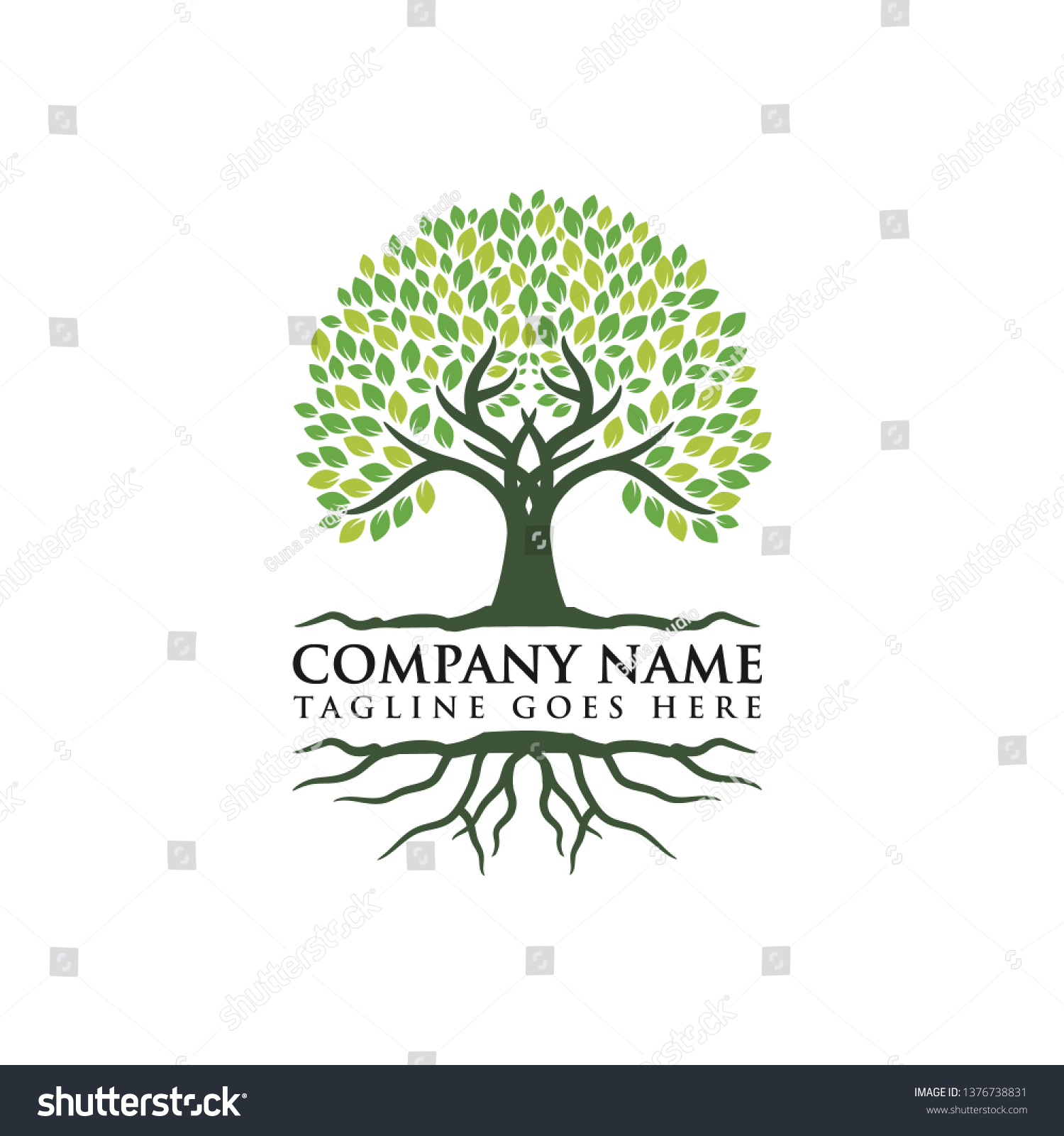 Root Tree Logo Design Inspiration Stock Vector (Royalty Free ...