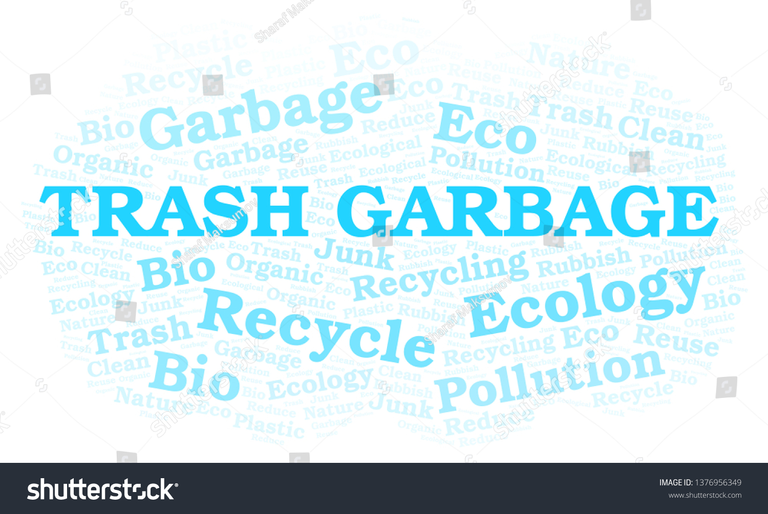 Trash Garbage Word Cloud Stock Vector (Royalty Free) 1376956349 ...