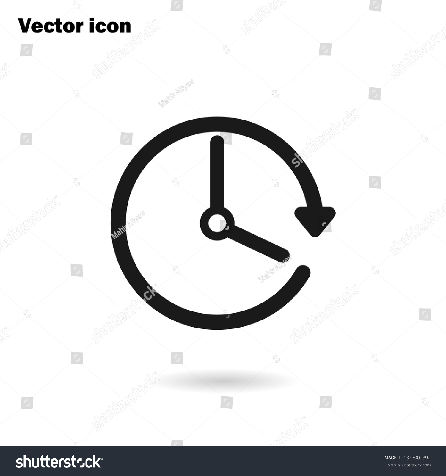 Time Passing Icon Vecor Stock Vector (Royalty Free) 1377009392 ...