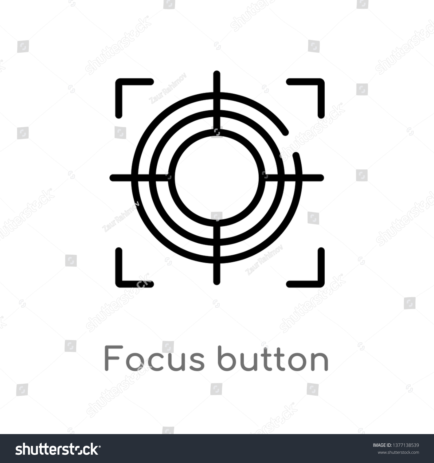 Focus Button Vector Line Icon Simple Stock Vector (Royalty Free ...