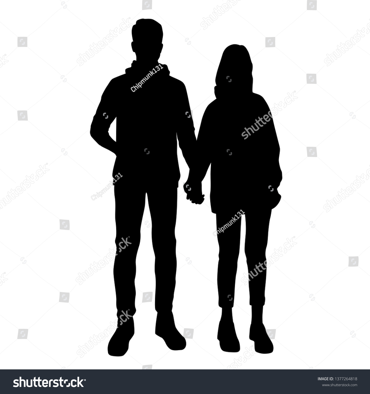 Vector Silhouettes Man Woman Couple Standing Stock Vector Royalty Free 1377264818 Shutterstock 6263