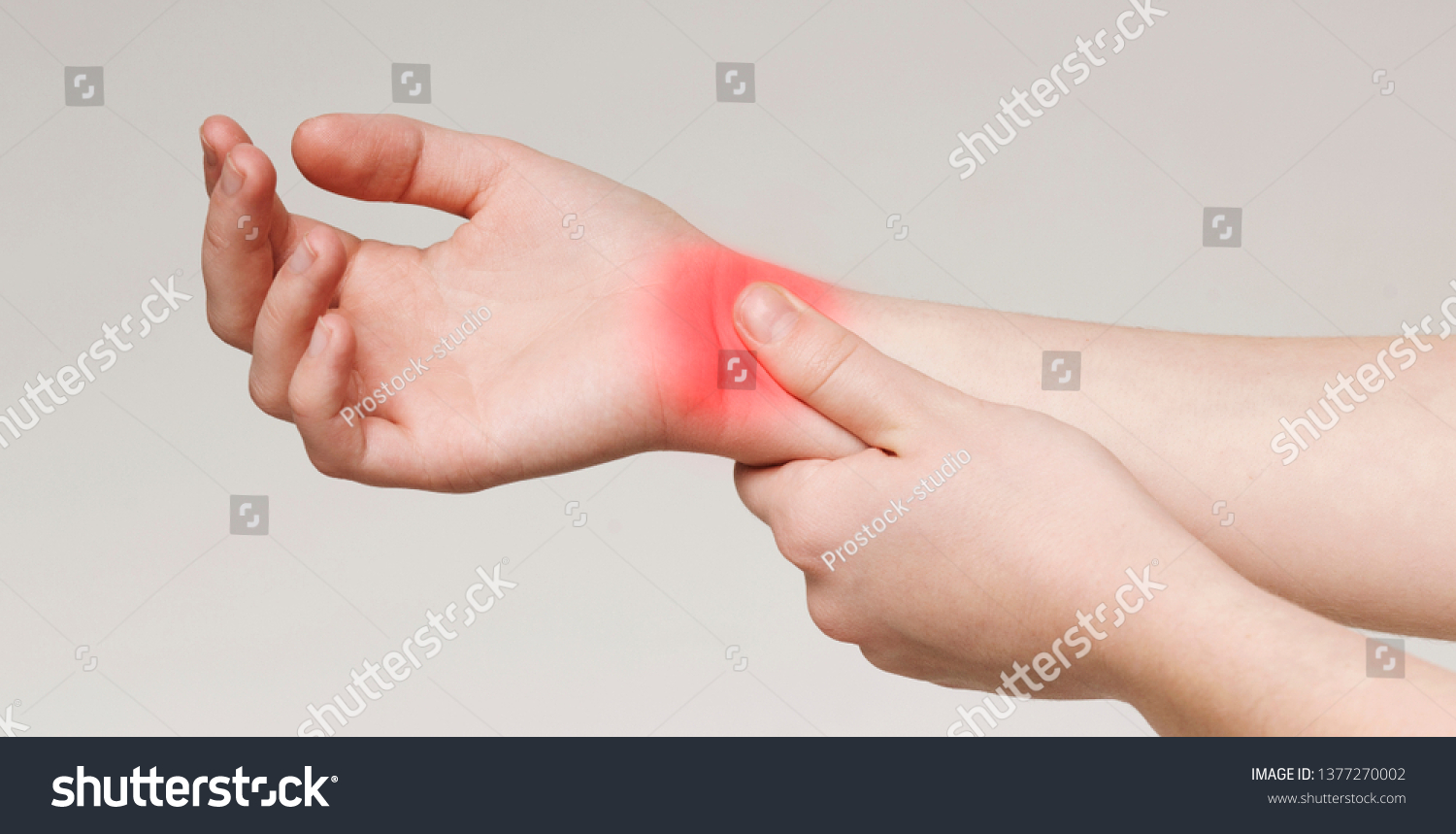 Millennials Disease Young Woman Suffering Carpal Stock Photo 1377270002 ...