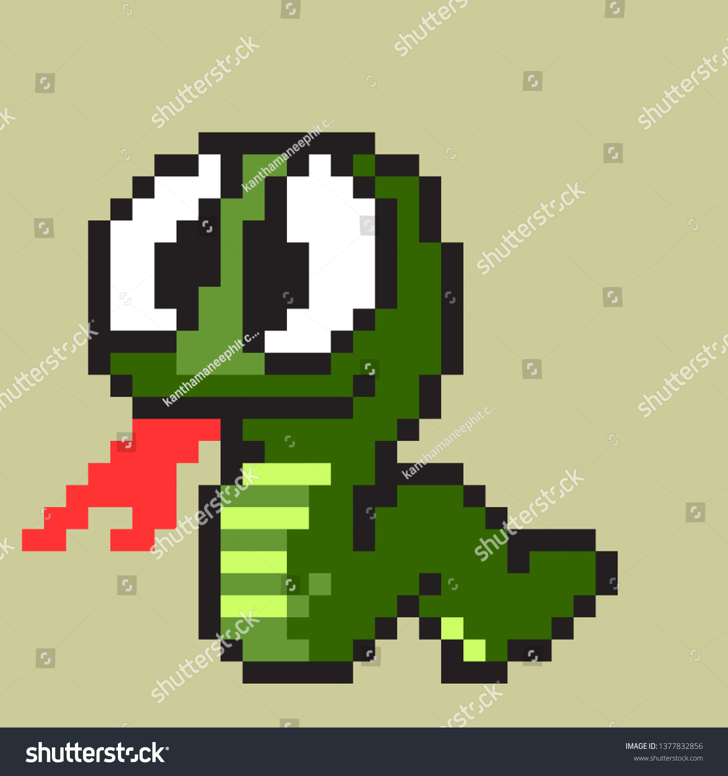 Snake Pixels Art Stock Vector Royalty Free 1377832856 Shutterstock