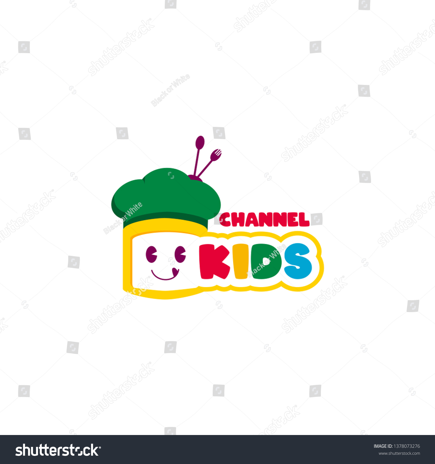 Kids Channel Logo Design Stock Vector (Royalty Free) 1378073276 ...