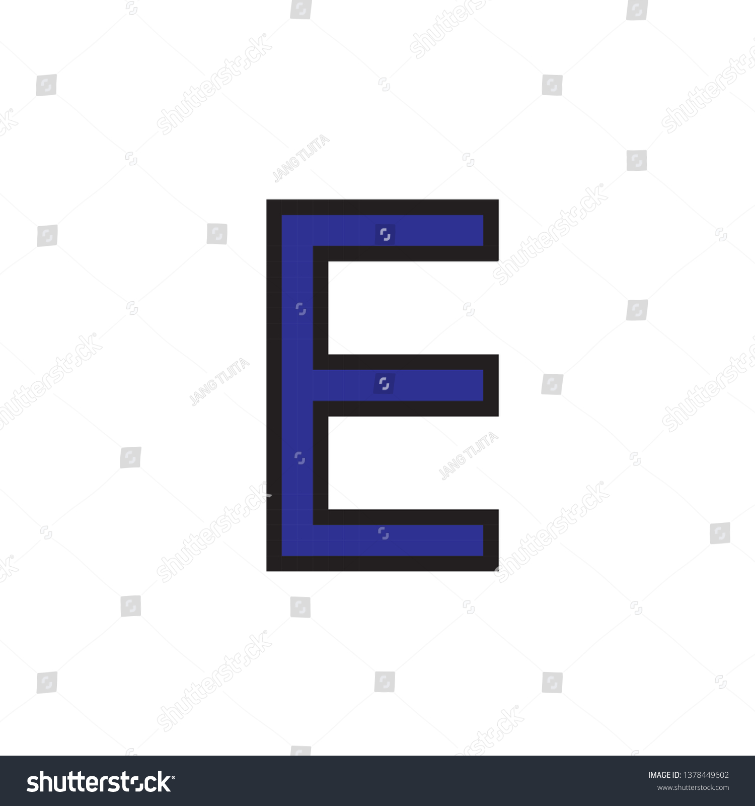 Pixel Art Alphabet E Stock Vector (Royalty Free) 1378449602 | Shutterstock