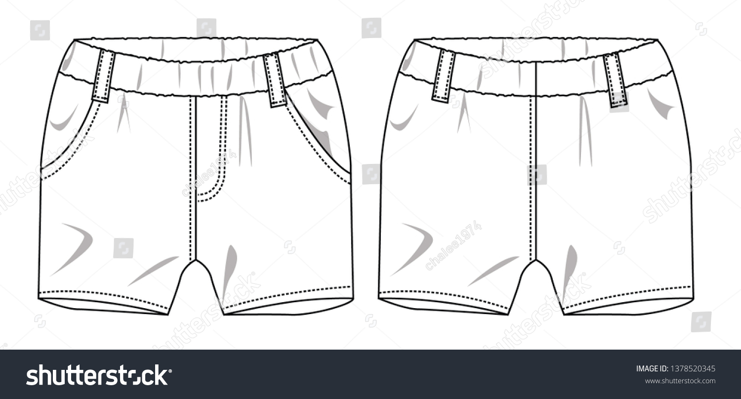 Baby Pants Vector Template Stock Vector (Royalty Free) 1378520345 ...