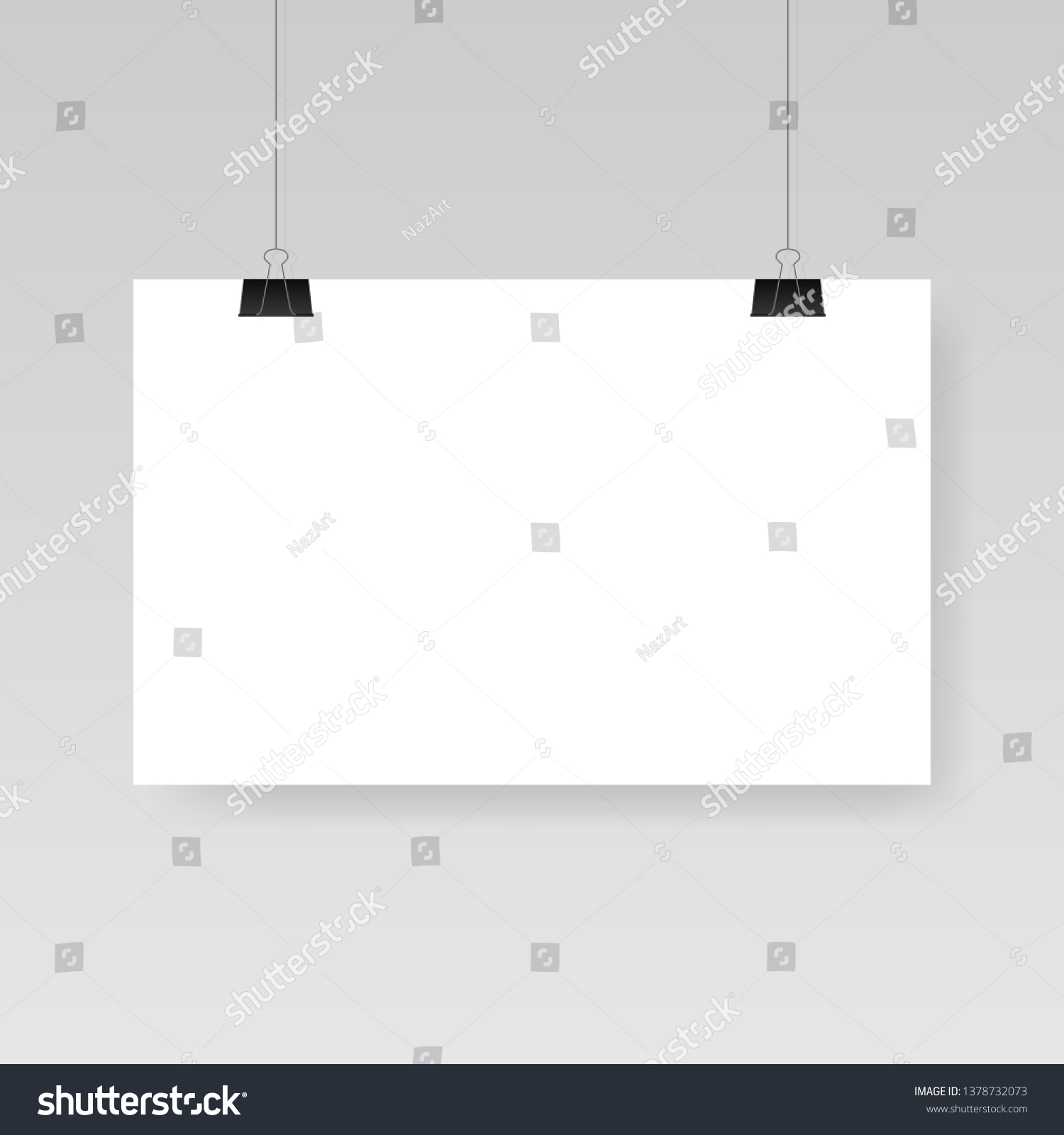 Blank White Poster Template Affiche Paper Stock Vector (royalty Free 