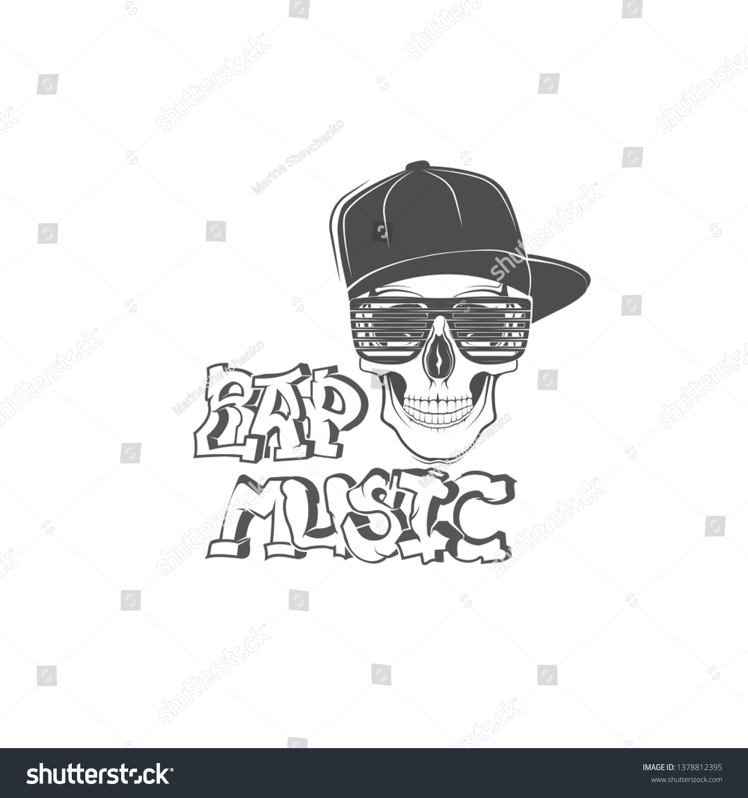 Rap Music Logo Concept Vector Musical Stock Vector (Royalty Free
