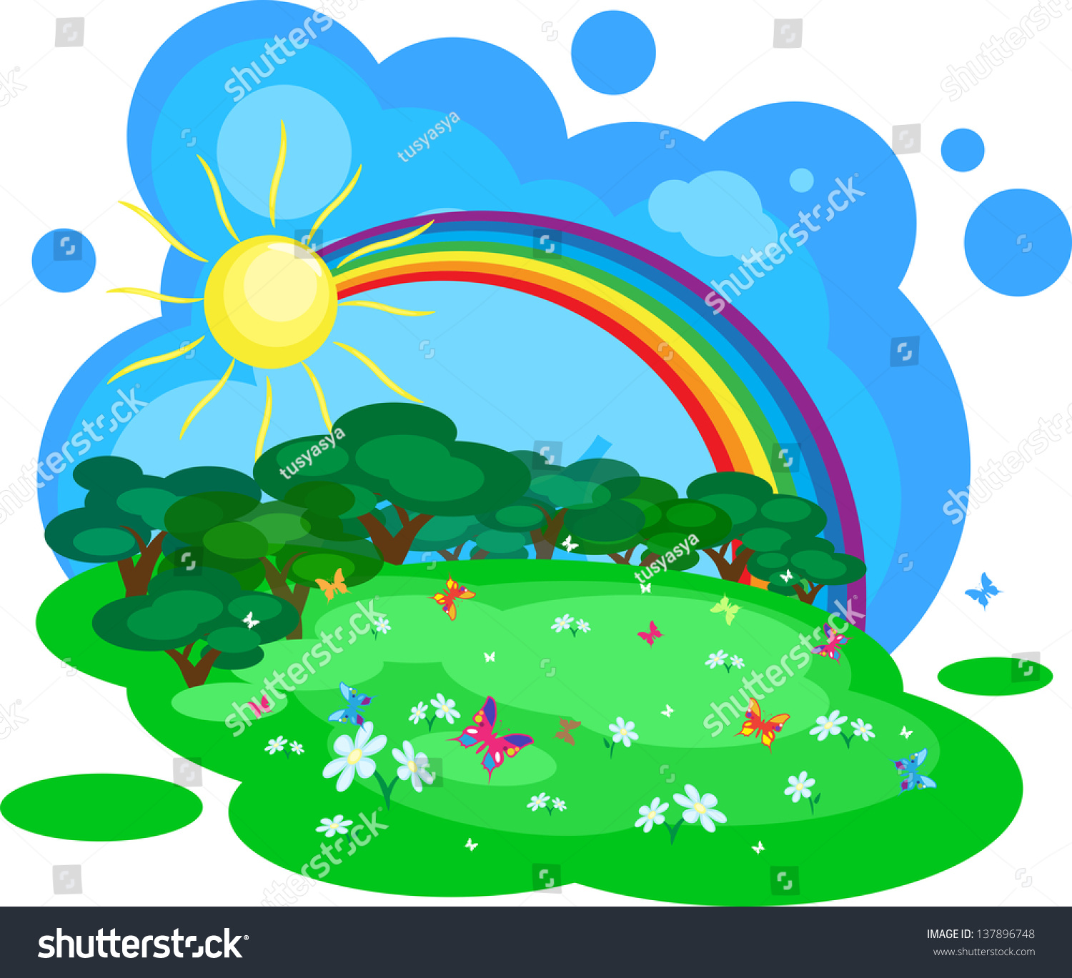 natural rainbow background