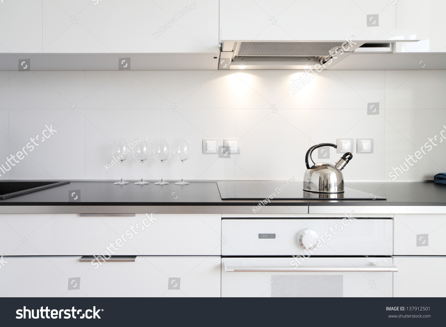 Modern Kitchen Interior Minimalism Style Stock Photo 137912501 ...