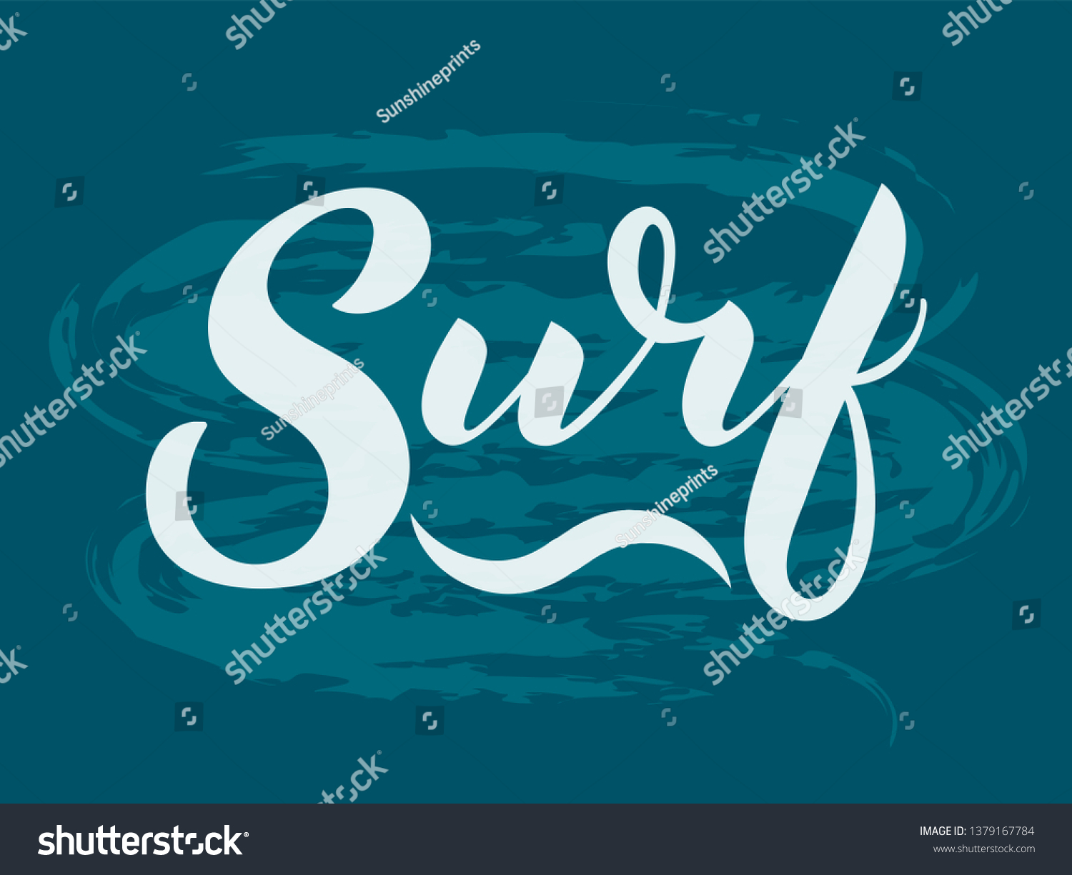 Hand Written Vector Surf Text Cool Stock Vector (Royalty Free ...