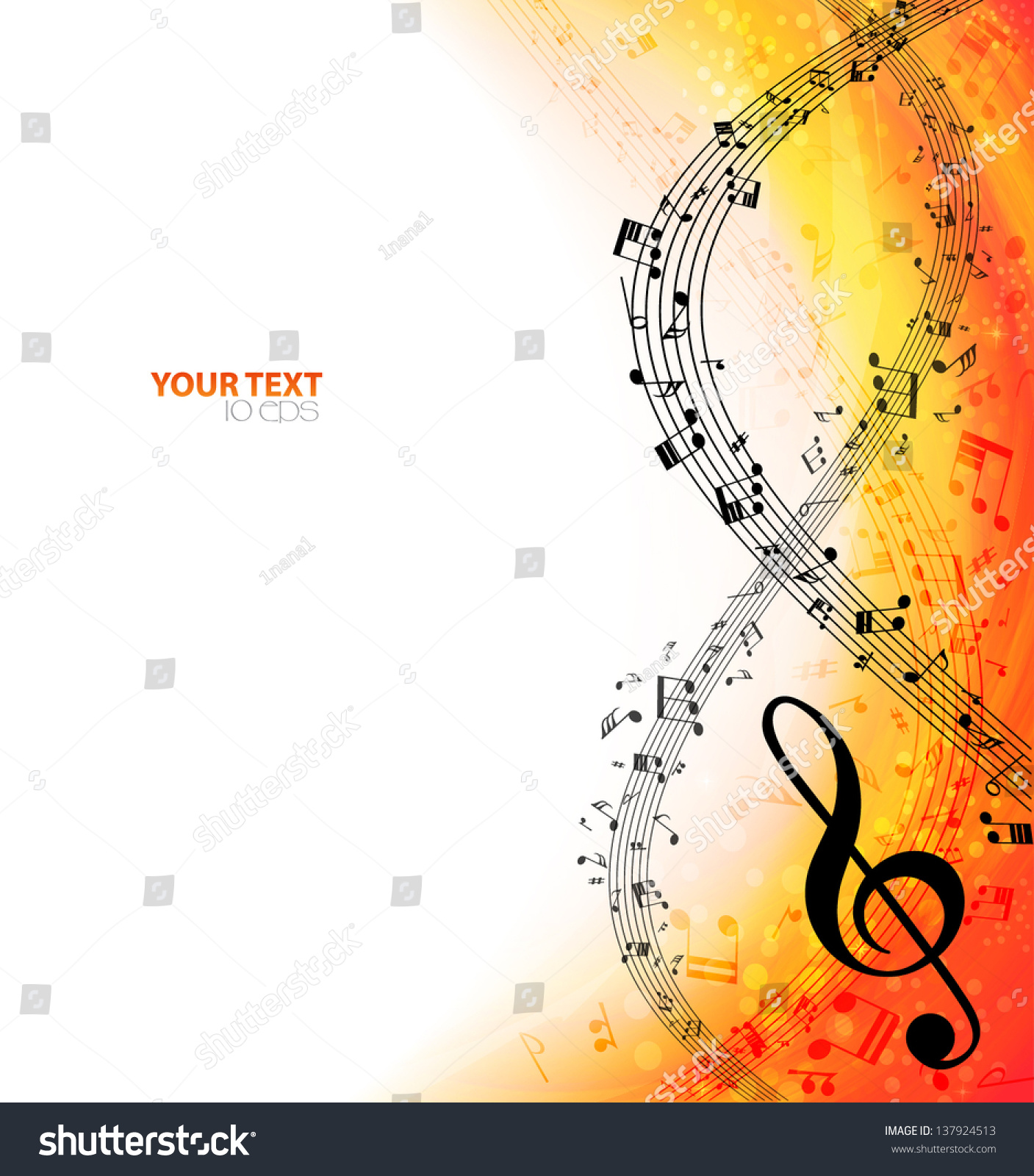 Colorful Music Background Stock Vector (Royalty Free) 137924513 ...