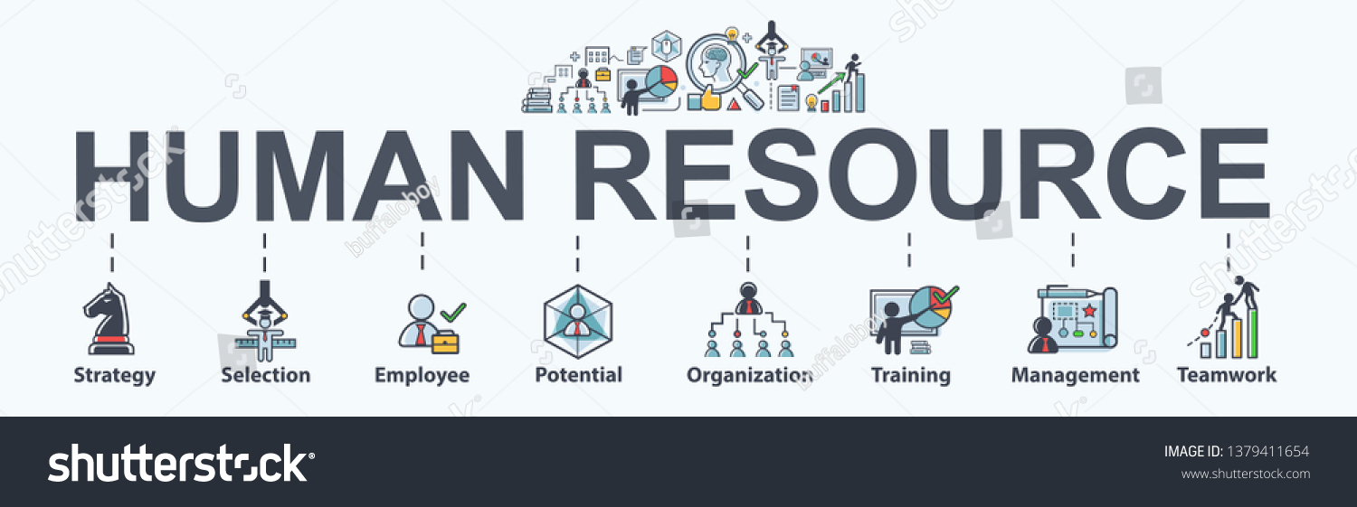 Human Resource Banner Web Icon Business Stock Vector (Royalty Free ...